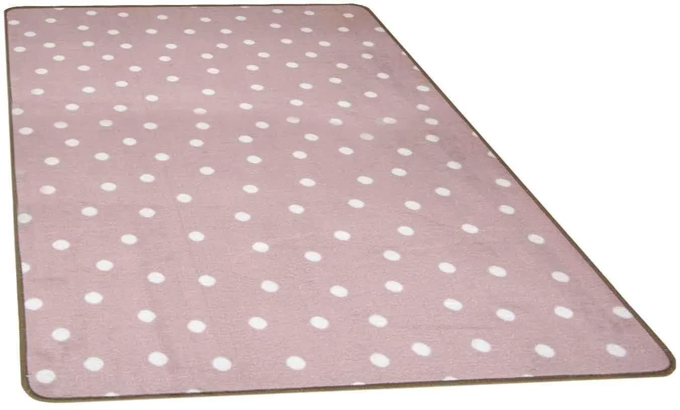 Primaflor Kinderteppich PUNTO Rosa Polyamid Punktmotiv