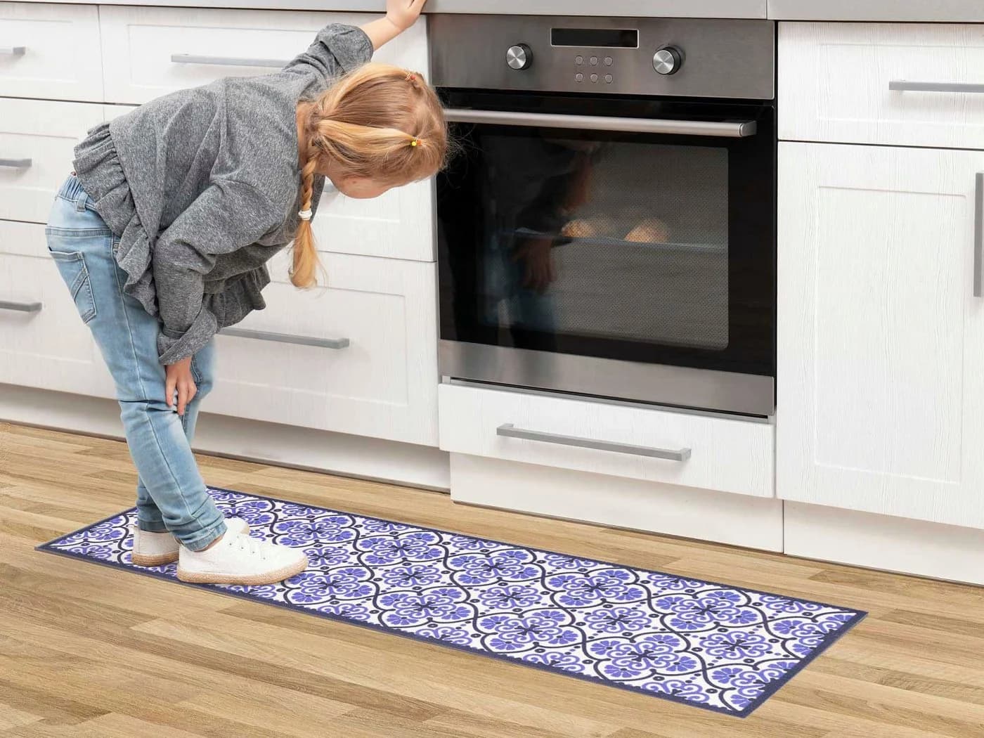 Primaflor-Ideen in Textil Küchenläufer Lissabon Ornamente Fliesen Design
