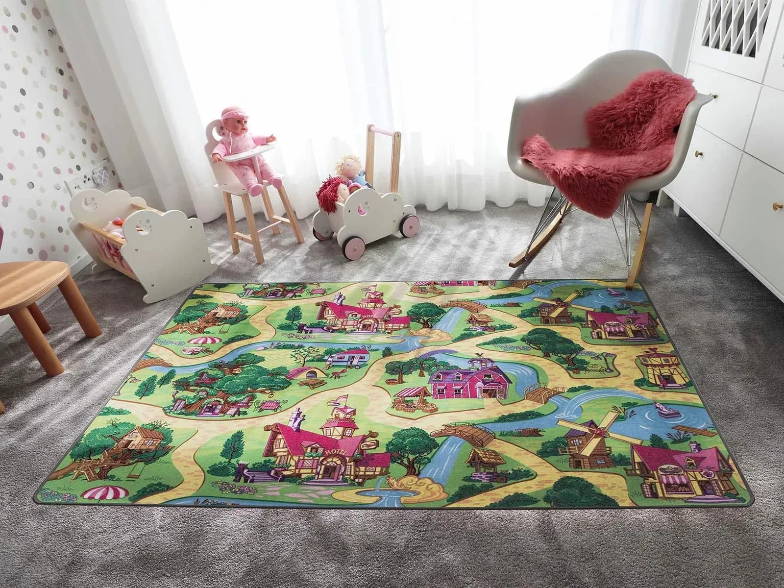 Primaflor Spielteppich CANDY TOWN Bunt Kinderzimmer