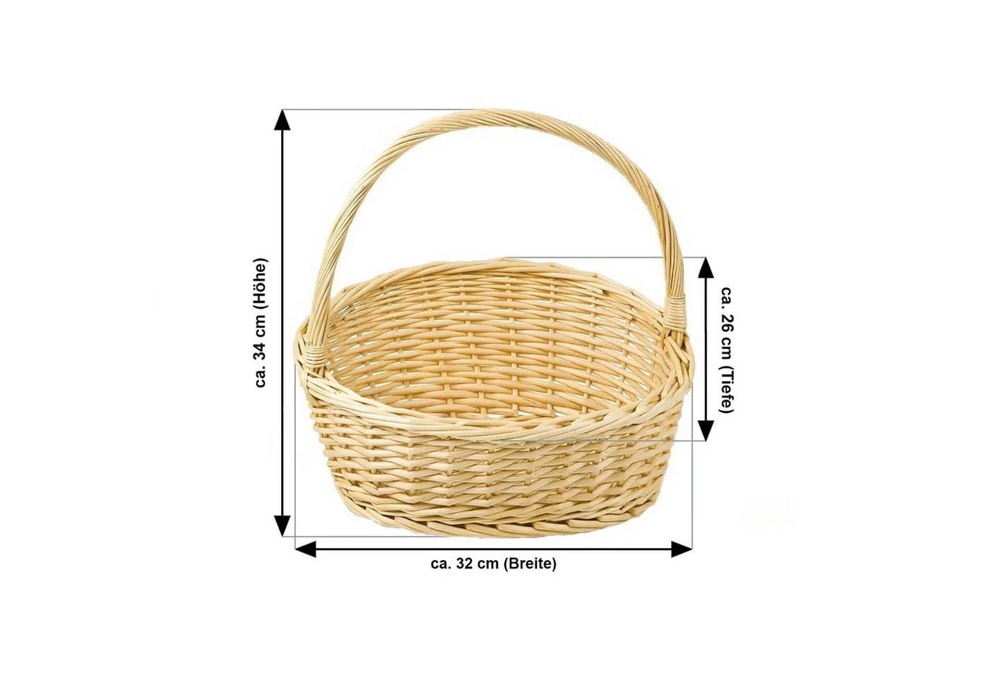 maDDma Dekokorb Geschenkkorb Natur Vollweide