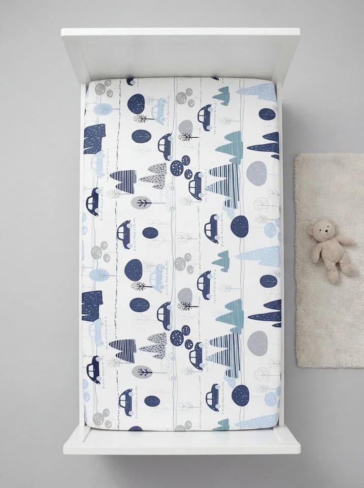 TupTam Spannbettlaken 2er Pack Baby Baumwolle Blau