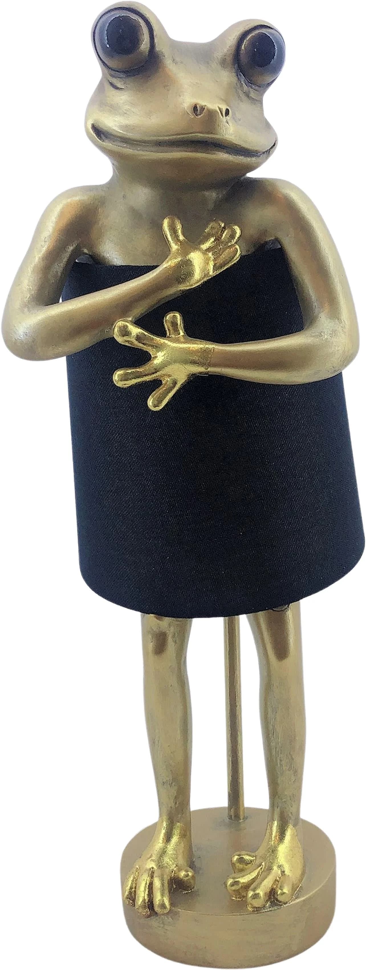 AM Design Tischleuchte Frosch goldfarben schwarz