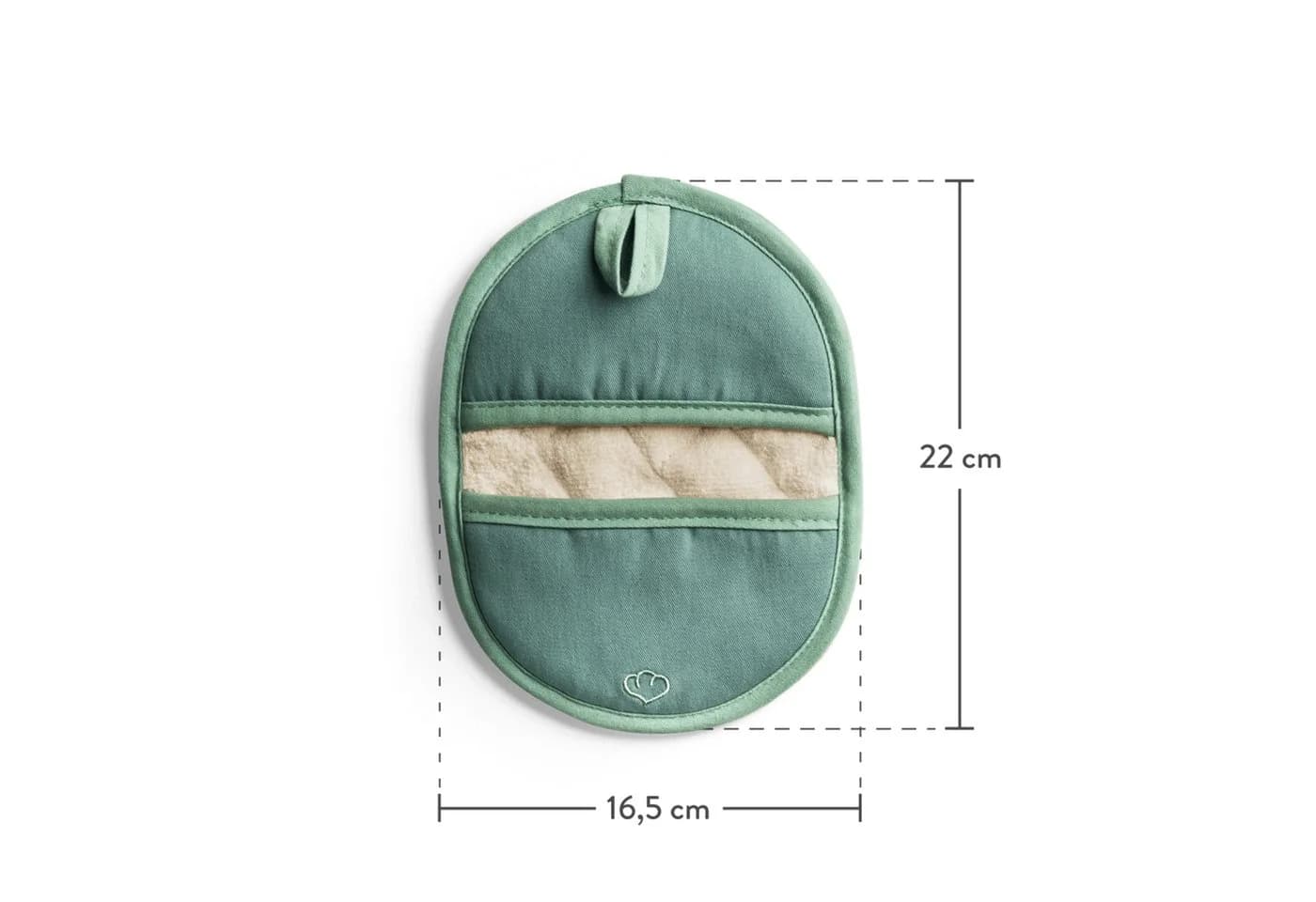 Springlane Topflappen-Set 2-tlg. Mint Silikon & Baumwolle