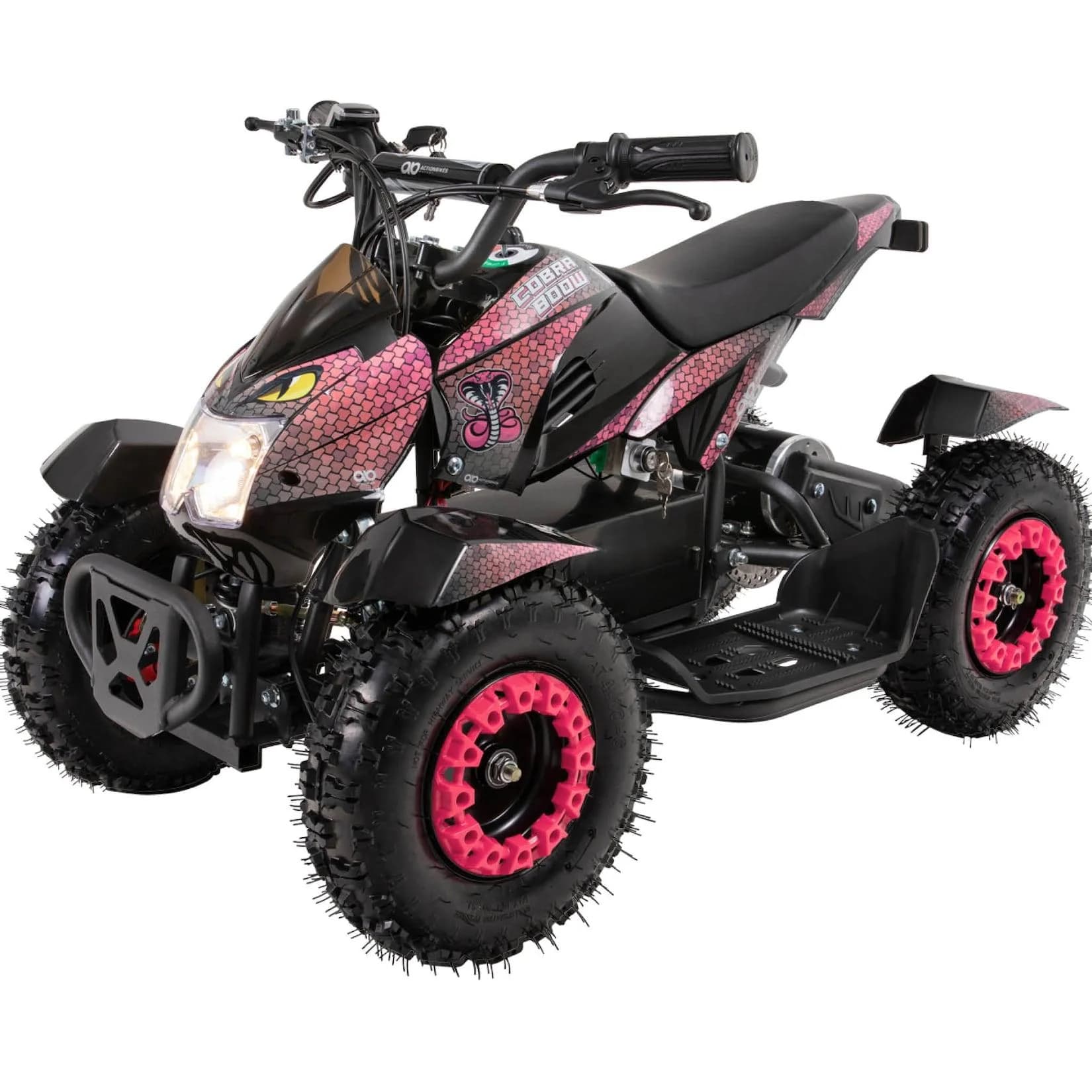 Actionbikes Motors Elektro-Kinderquad Cobra Pink Schwarz 800W