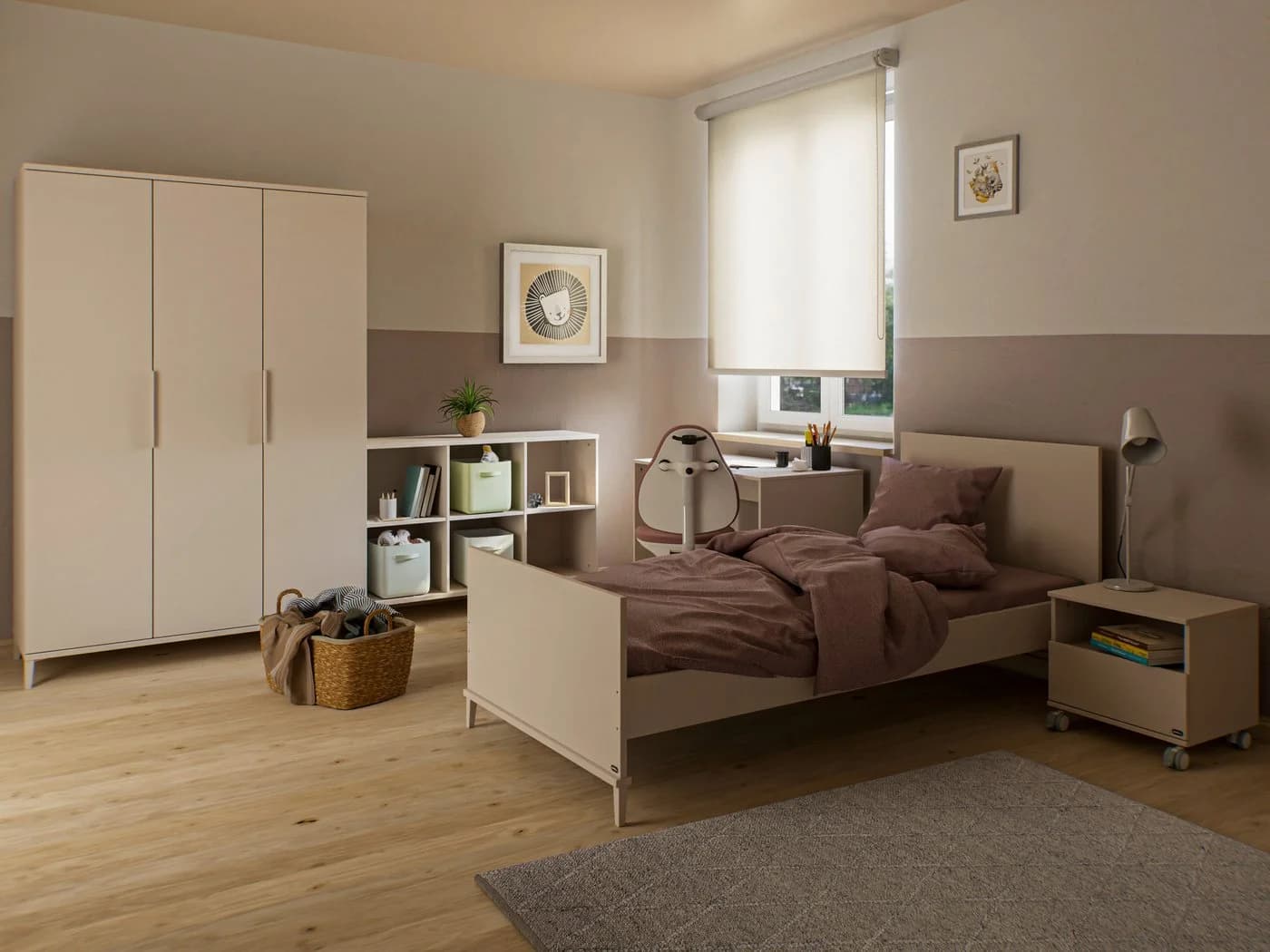 Kleiderschrank YUNY BY PAIDI Sister Lou Beige Soft-Close