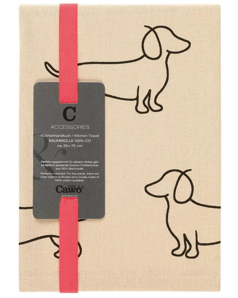 Cawö Home Geschirrtuch Cuisine WE LOVE DOGS 6246, 1-tlg. Baumwolle