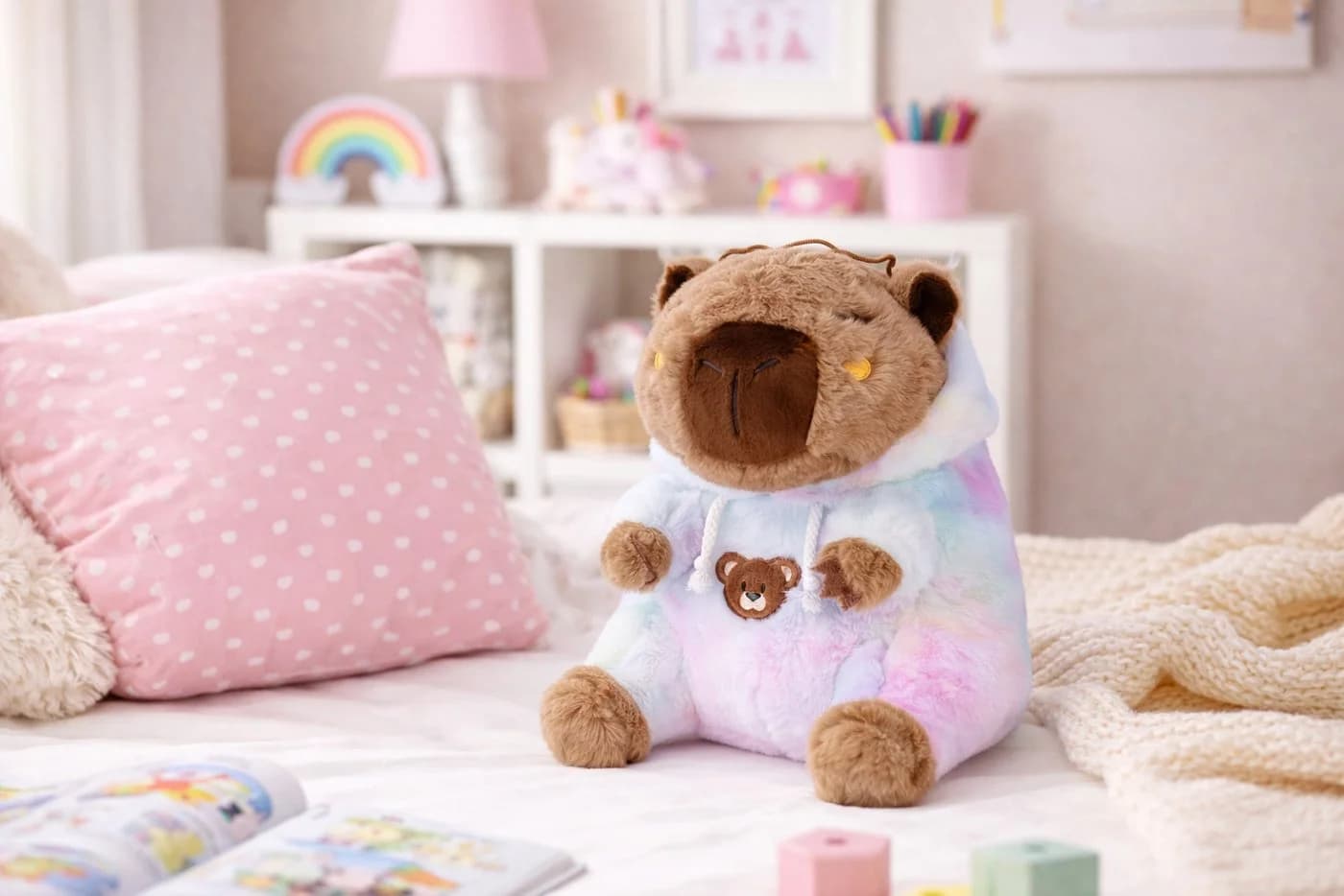 soma Capybara Kuscheltier Braun 25 cm mit Hoodie