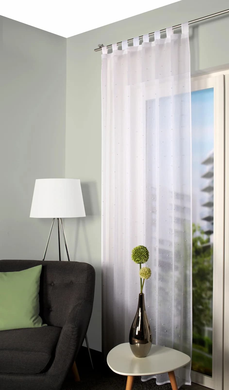 Vorhang LOLA Weiß Bestickt Home Wohnideen
