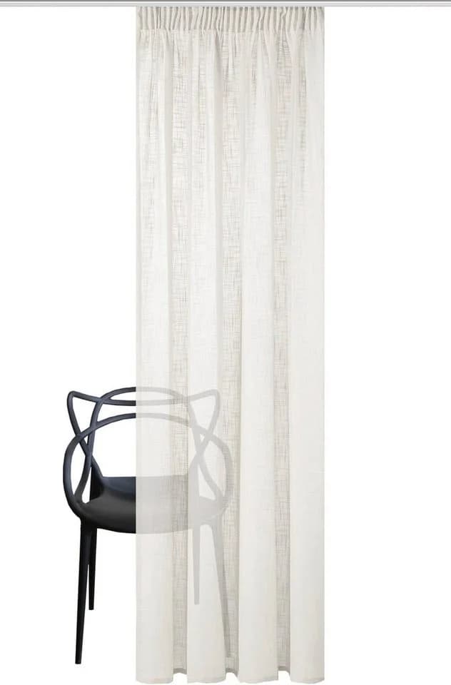 HOME BASICS Vorhang SOFTY Uni Wollweiß Polyester