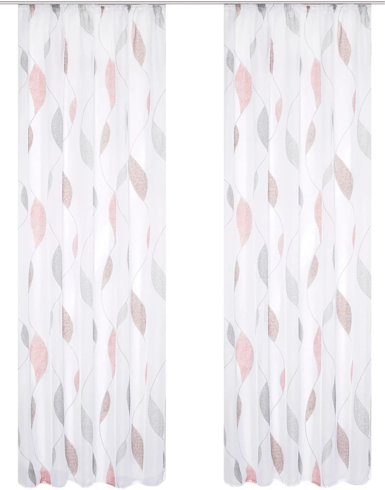 Home Wohnideen Vorhang PAOLO Weiß 2er Pack Kräuselband Voile