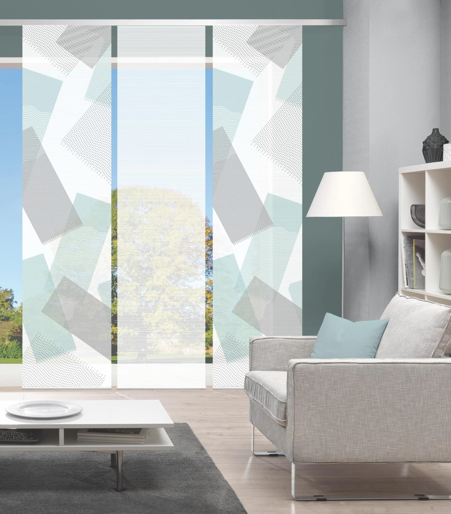 VISION Schiebegardine NAYAH Bambus-Optik Grün 260cm