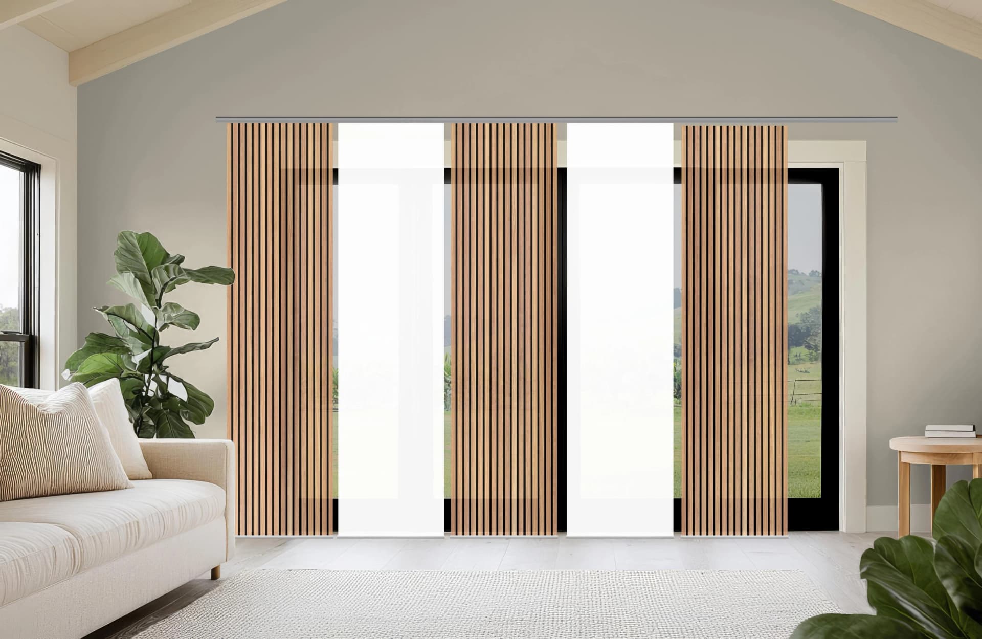 Schiebegardine HOME WOHNIDEEN PANILO Braun Seidenoptik