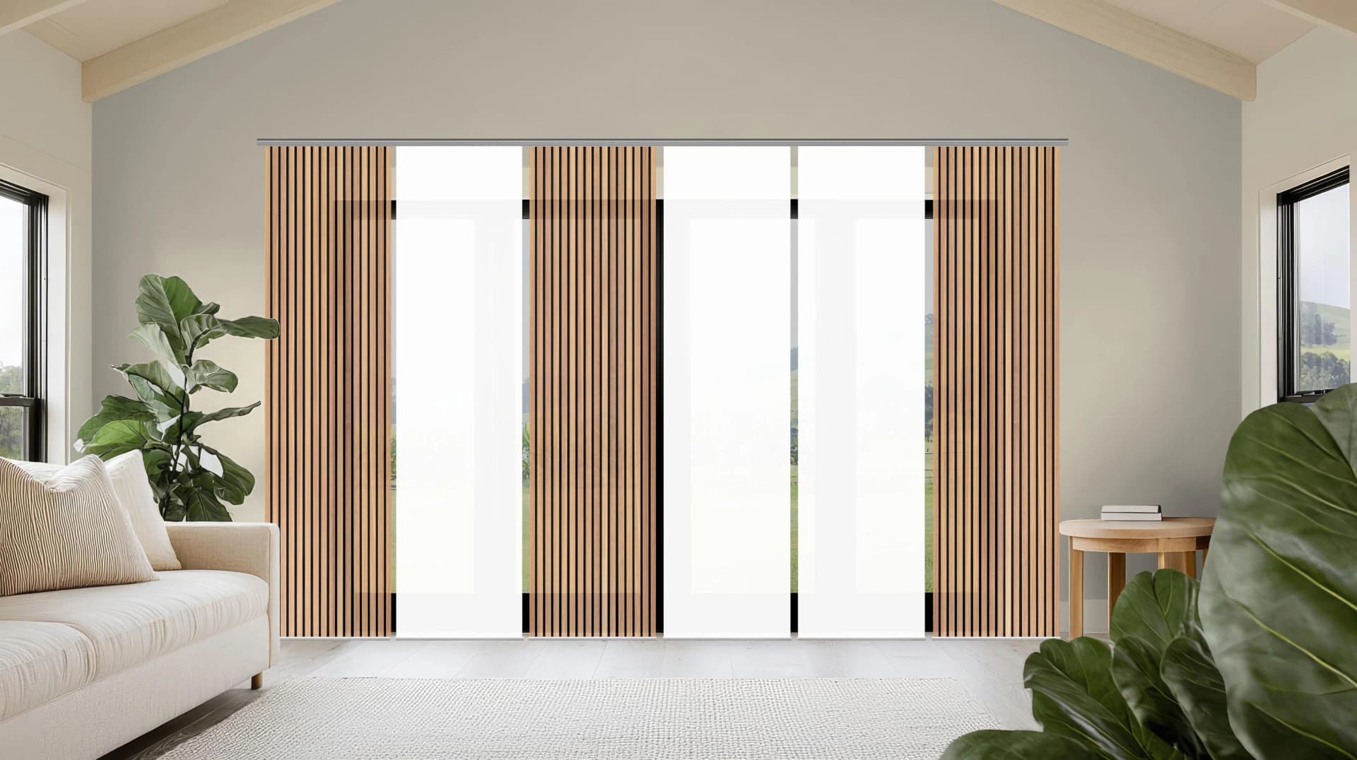 Schiebegardine HOME WOHNIDEEN PANILO Braun Seidenoptik