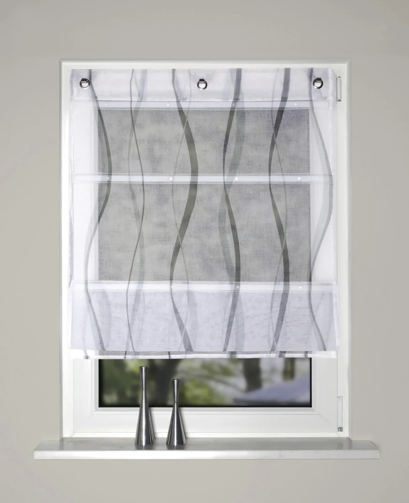 Home Wohnideen Magnetrollo TUDOR Grau Wellenmuster