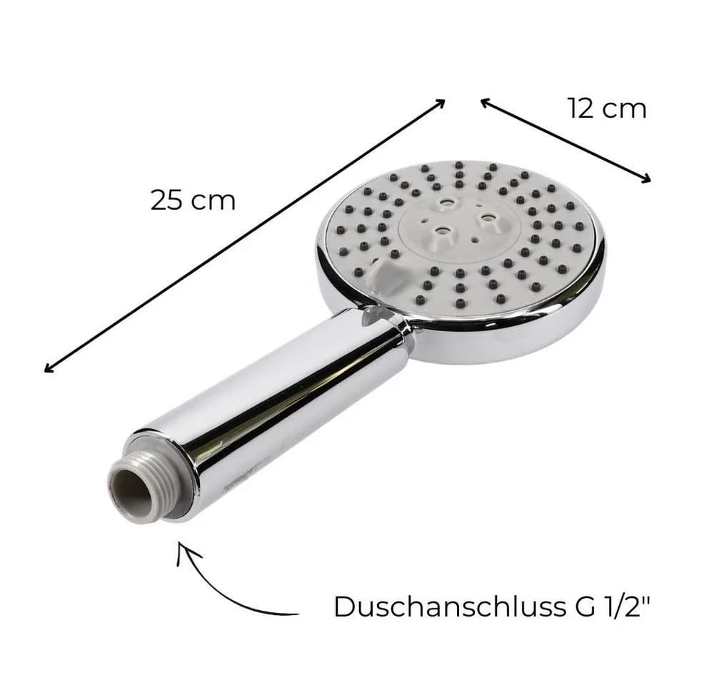 GarPet Handbrause Duschkopf 3 Funktion Wassersparender Brausekopf