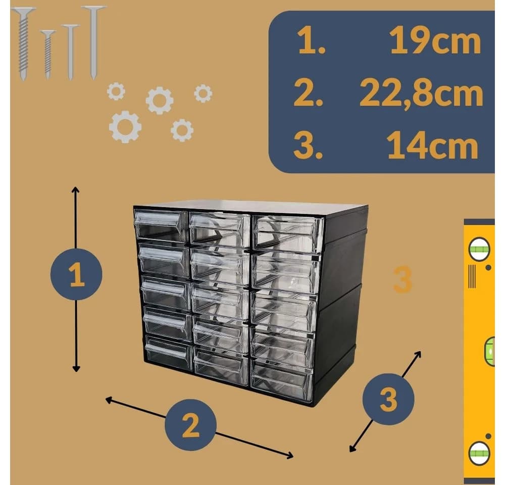 GarPet Sortimentskasten 2er Set 15 Fach Sortier Box Kleinteile Organizer