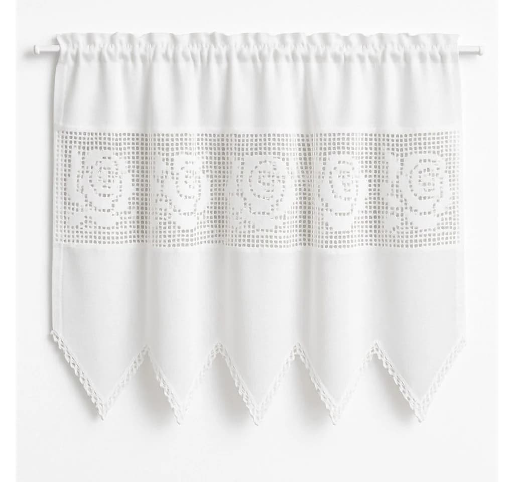 HOSSNER - ART OF HOME DECO Scheibengardine 55x125 cm Baumwolle Vintage