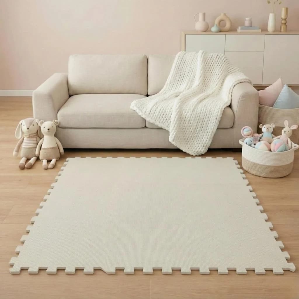 LittleTom Spielmatte Beige 18-teilig EVA Schaumstoff
