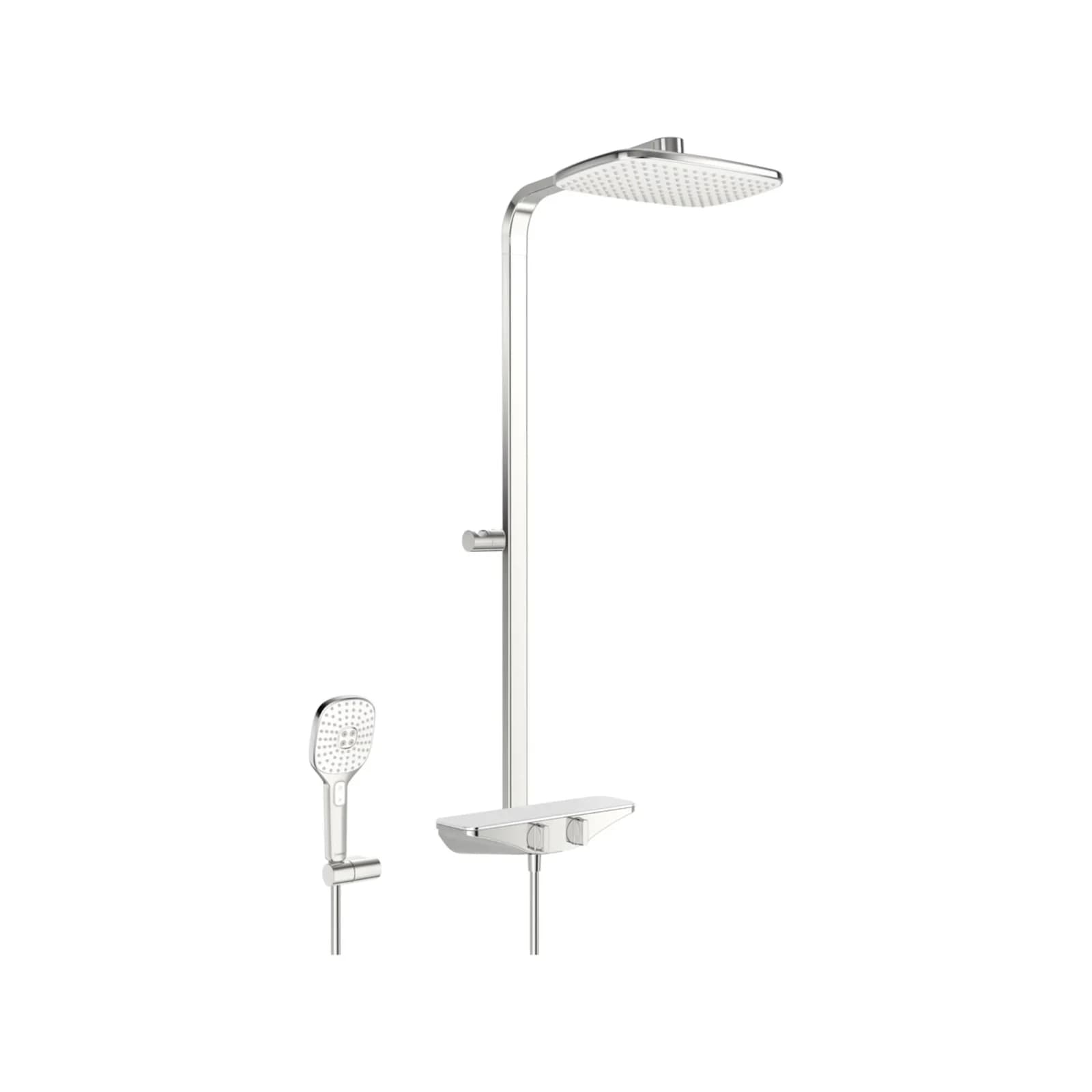 Hansa Hansaemotion Brause-Thermostat 3-strahlig Sicherheitsglas Chrom/Weiß