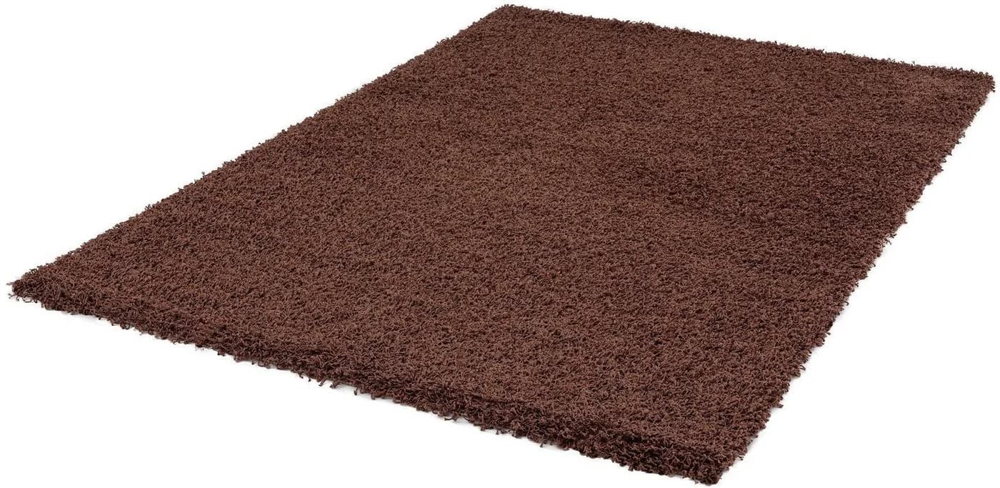 Sanat Hochflor-Teppich LOCA Dunkelbraun Langflor Shaggy