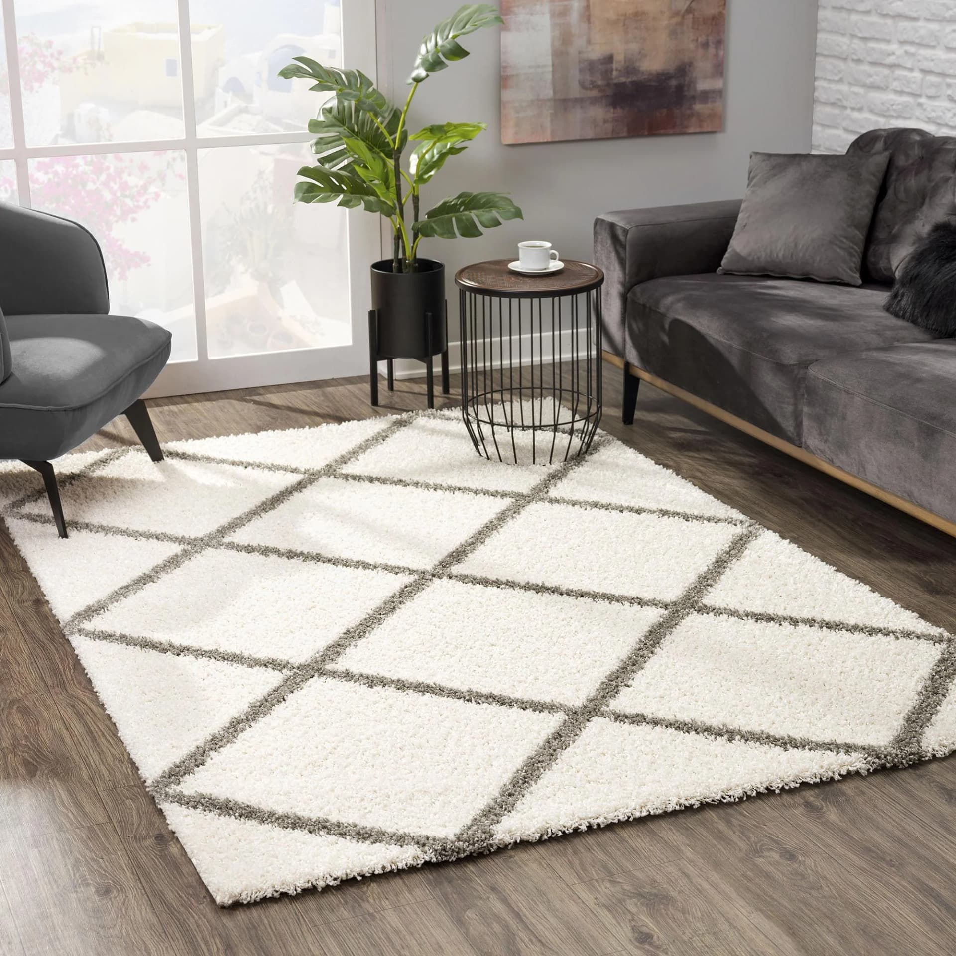 SANAT Teppich Madrid Beige Hochflor 200x290 cm