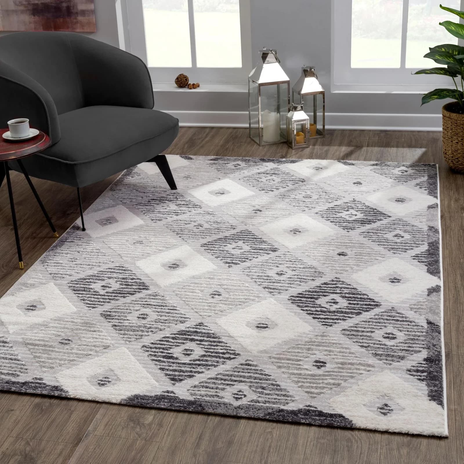 SANAT Teppich Evra 7003 Beige Grau Modern Kurzflor