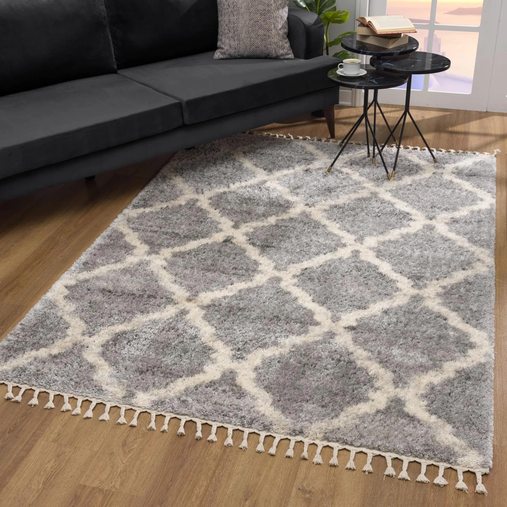 Hochflor-Teppich SANAT Versay 1550 Grau
