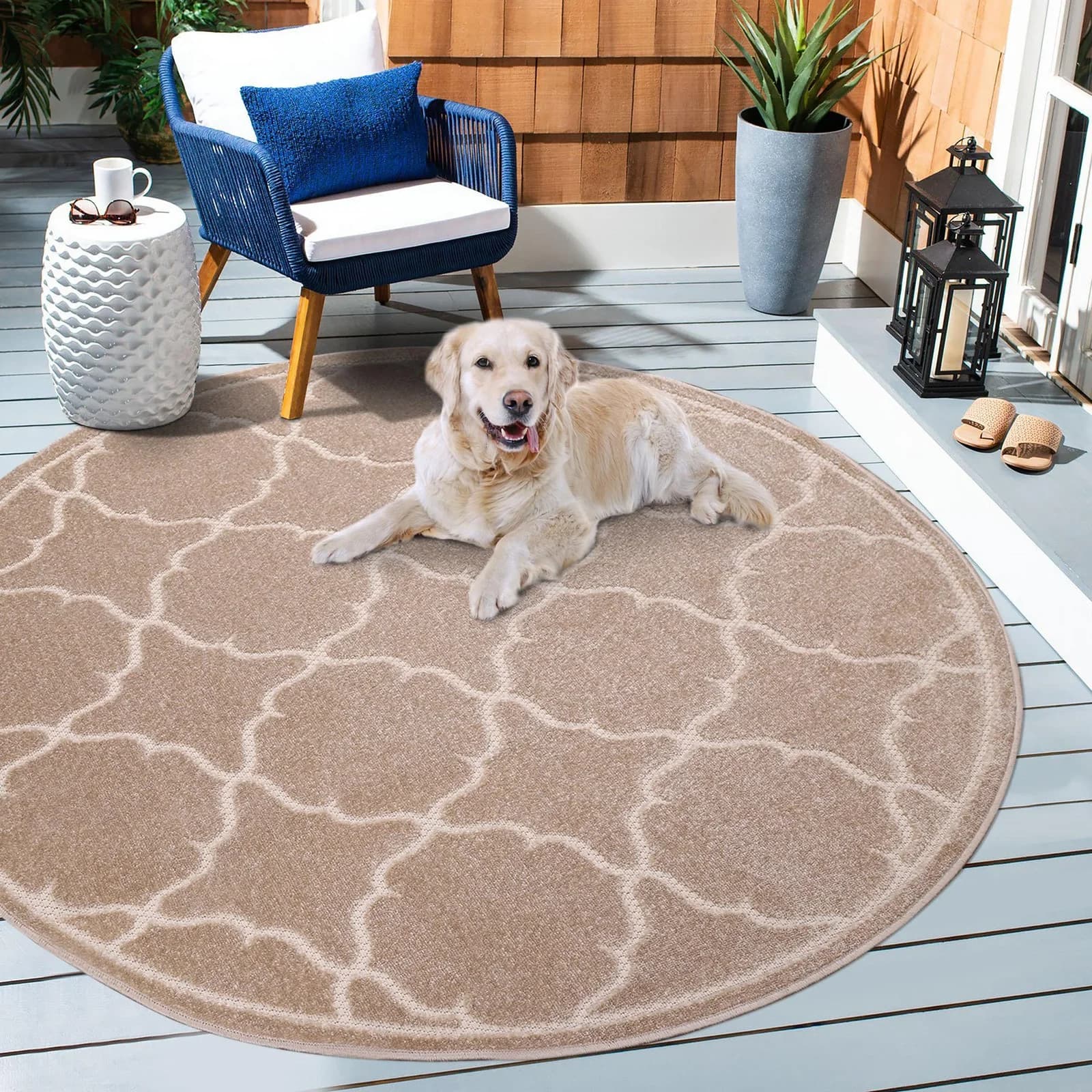 SANAT Teppich Berlin Beige In- und Outdoor Teppich
