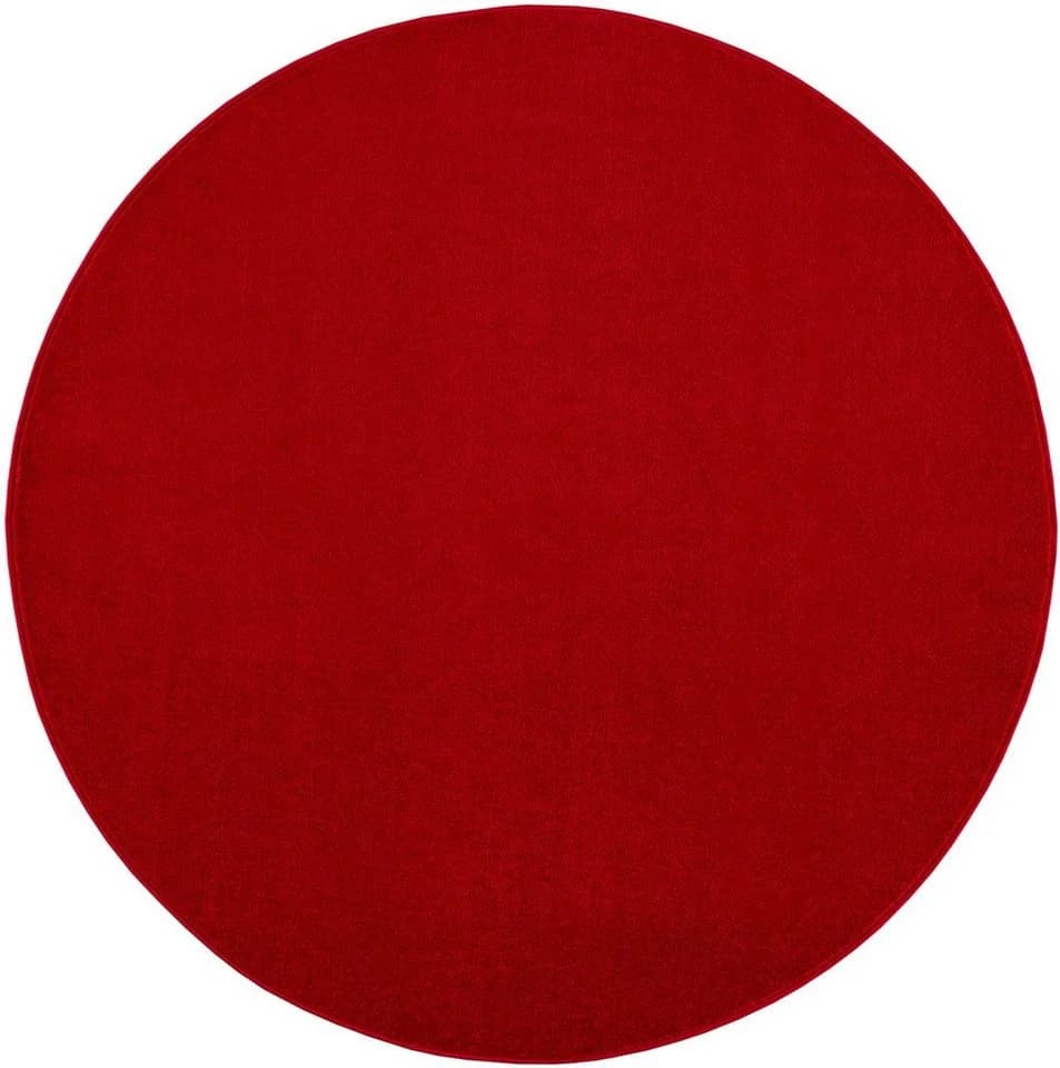Teppich SANAT Uni Rot 120cm Kurzflor