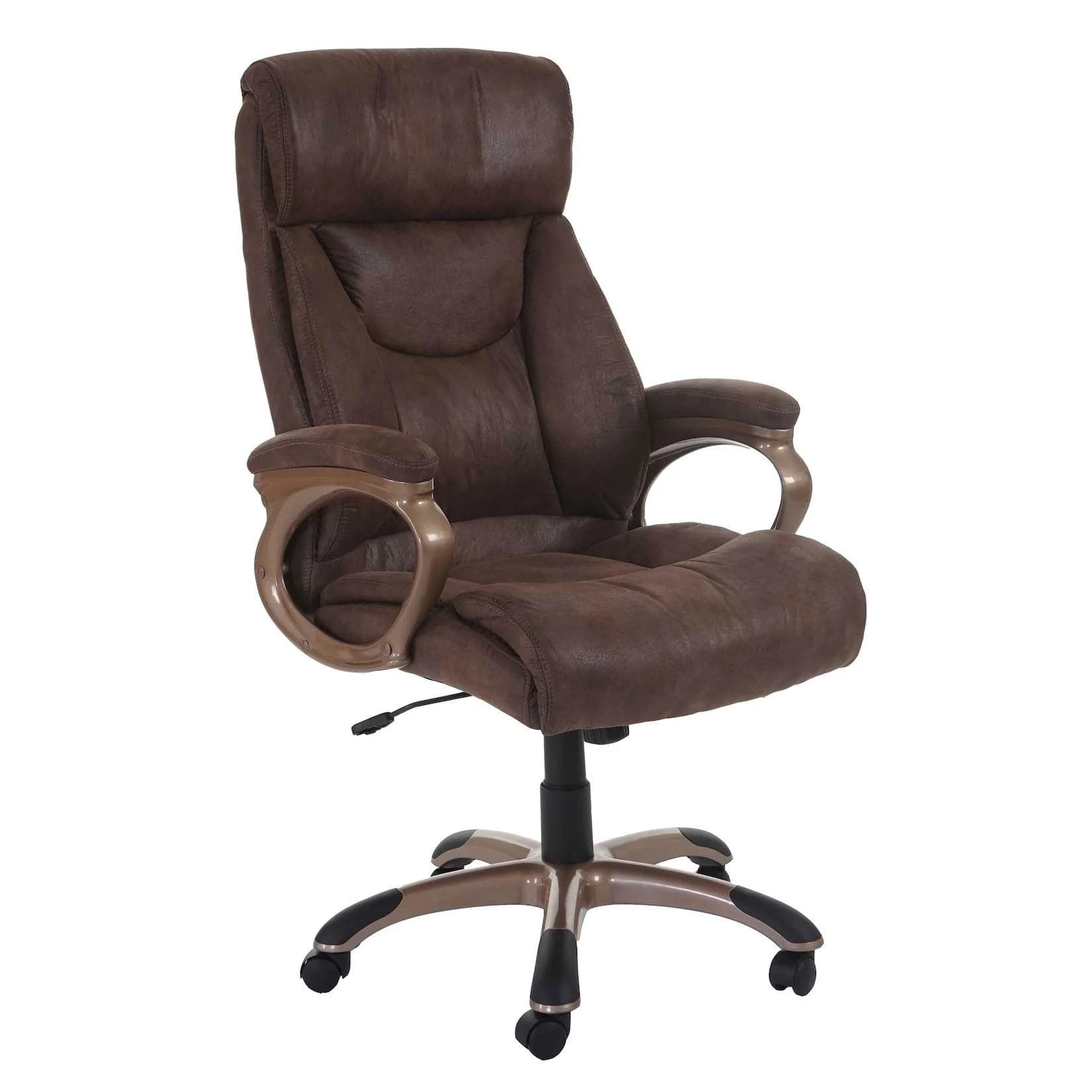 MCW Schreibtischstuhl Denver Vintage Taupe-Braun mit Kopfstütze