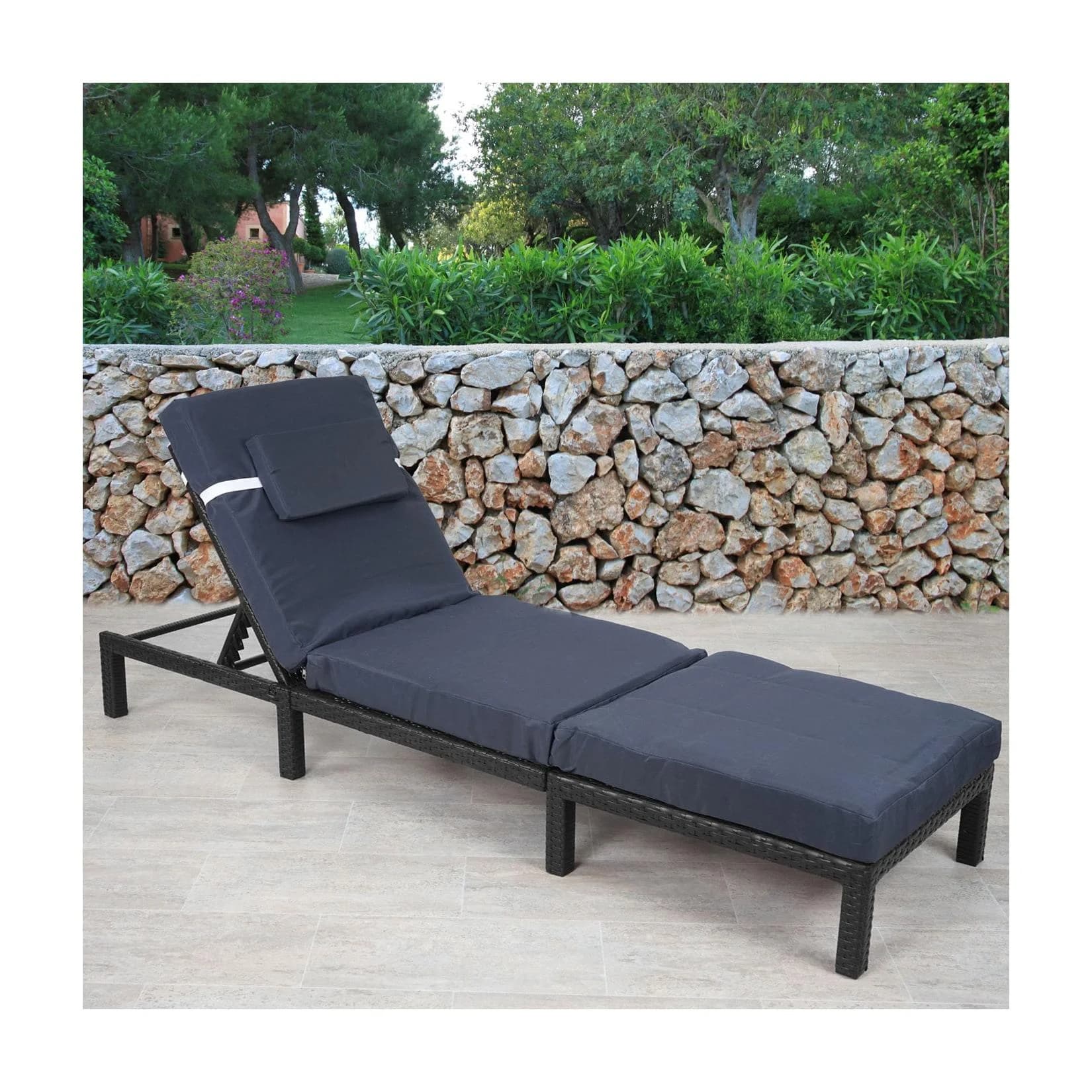 MCW Poly-Rattan Sonnenliege MCW-A51 Premium Anthrazit Grau