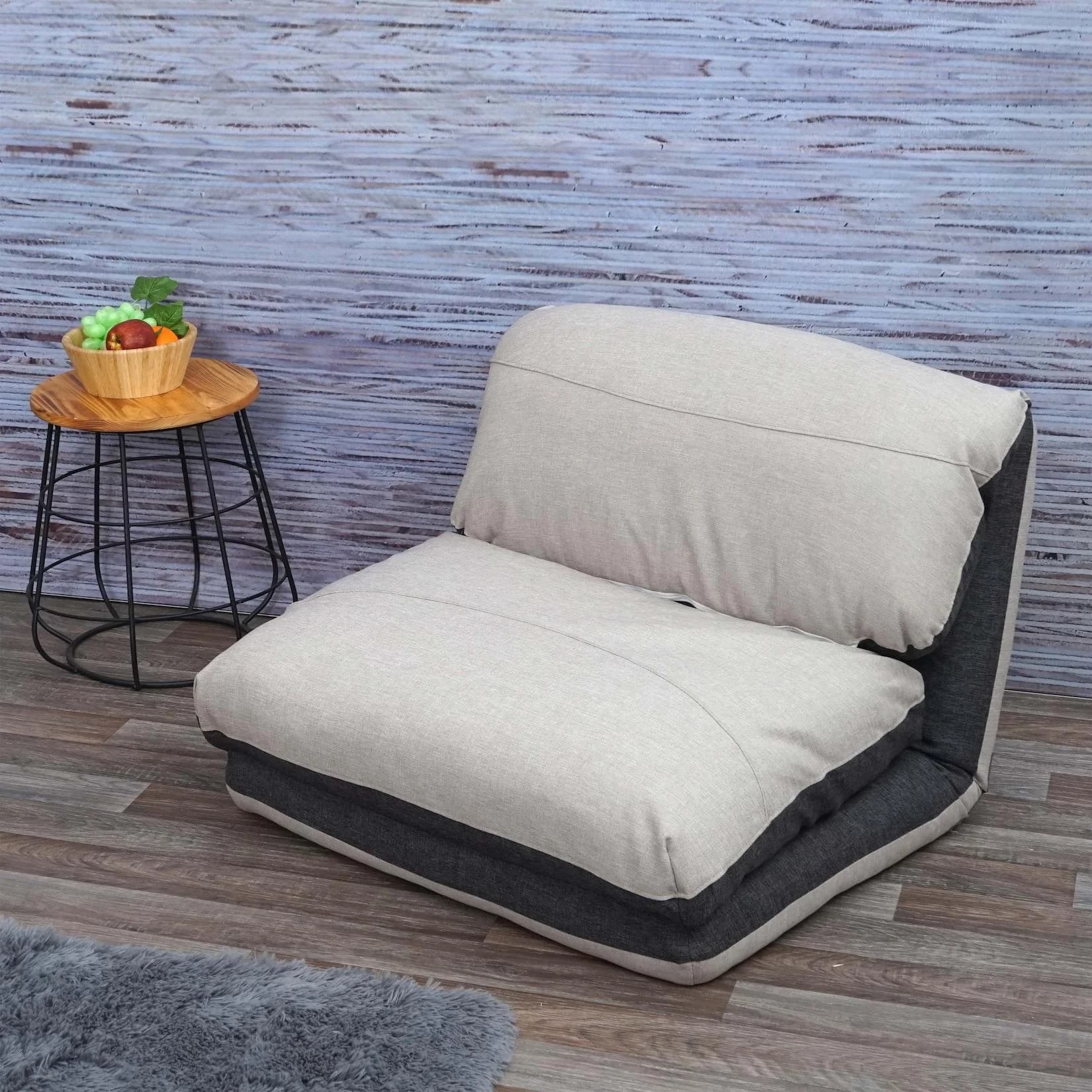 Schlafsessel MCW-E68 Relaxsessel mit Schlaffunktion Grau Stoff