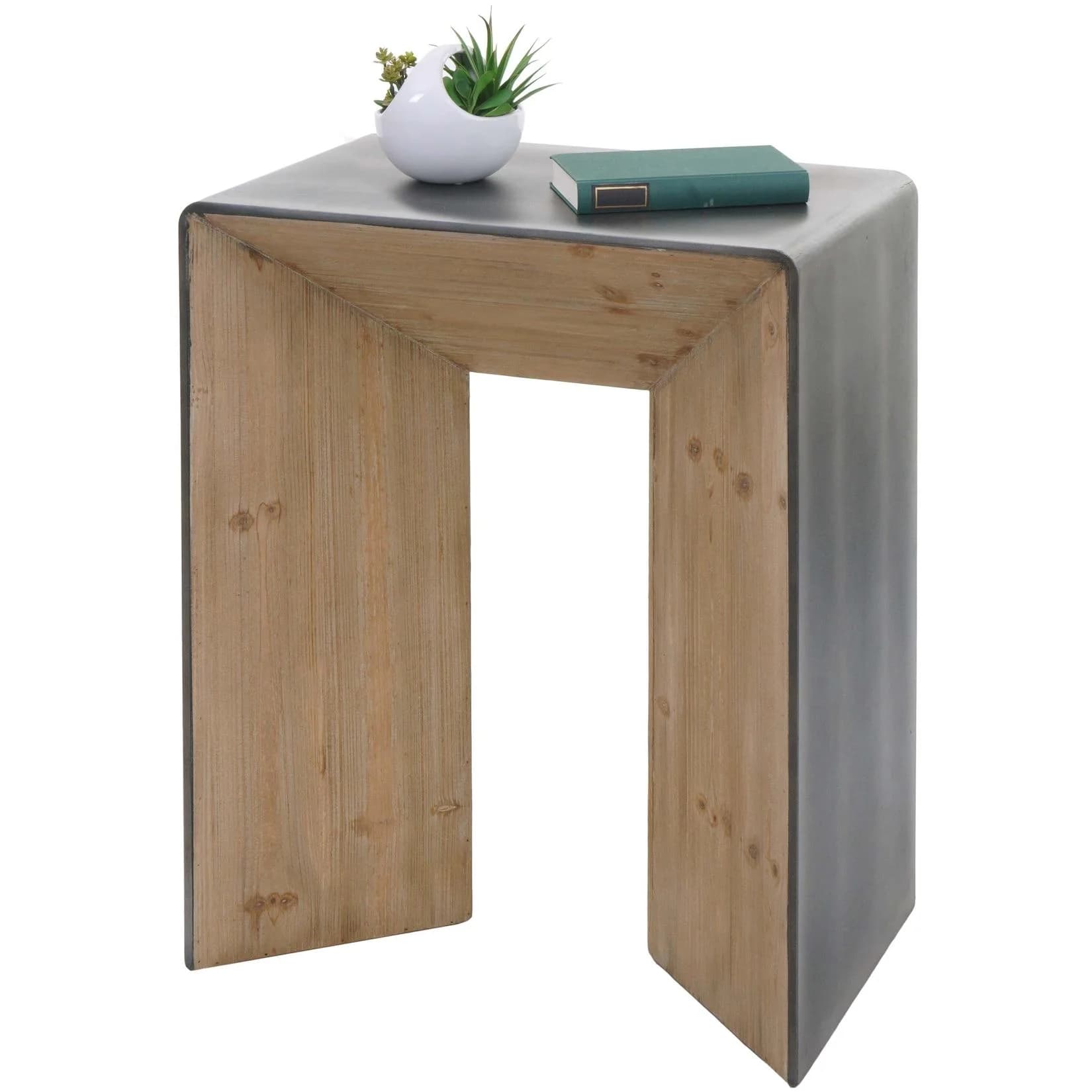 MCW Konsolentisch Industrial Massivholz Natur Metall-Optik