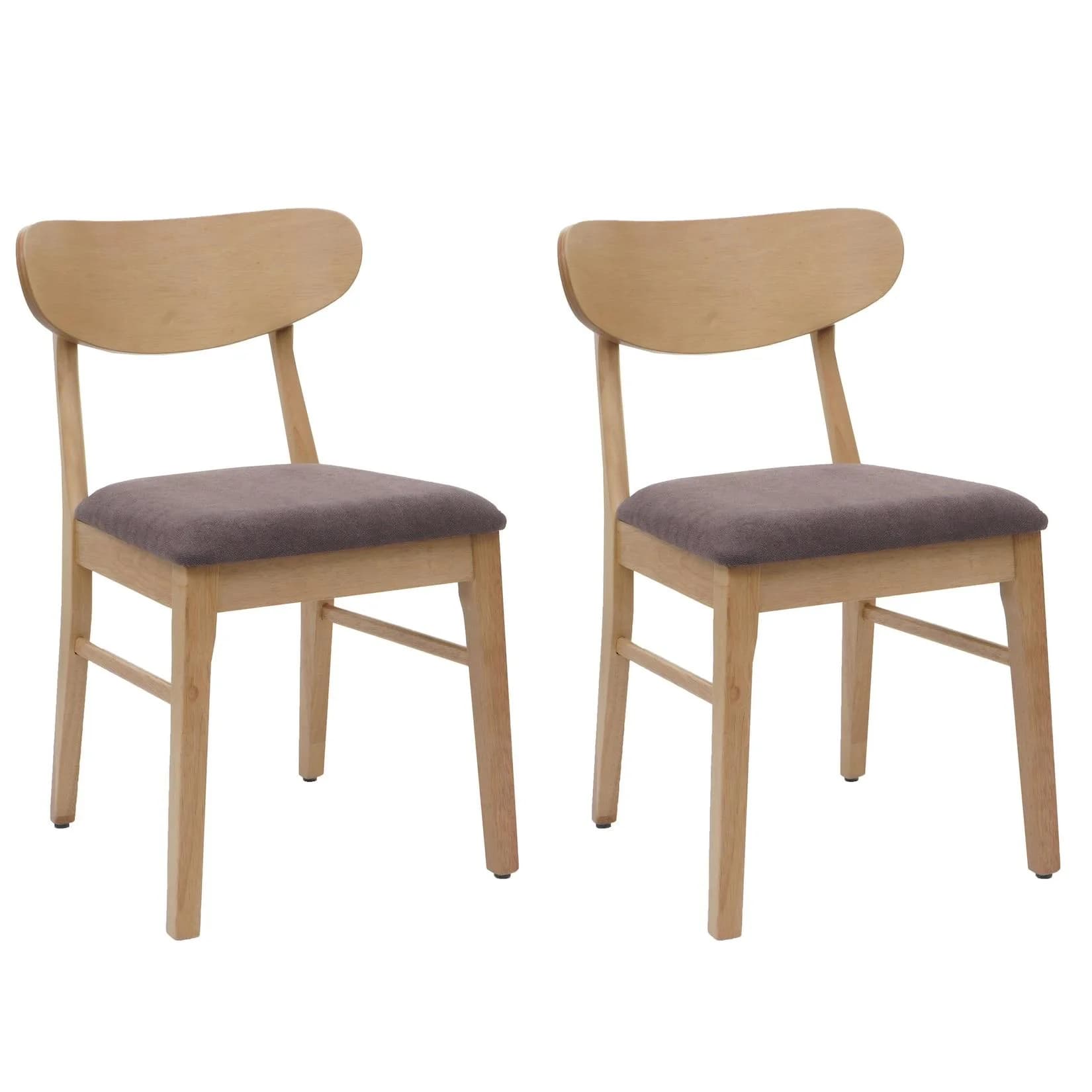 2er-Set Esszimmerstuhl MCW-M59, Stoff/Textil, Massiv-Holz, helles Gestell, taupe