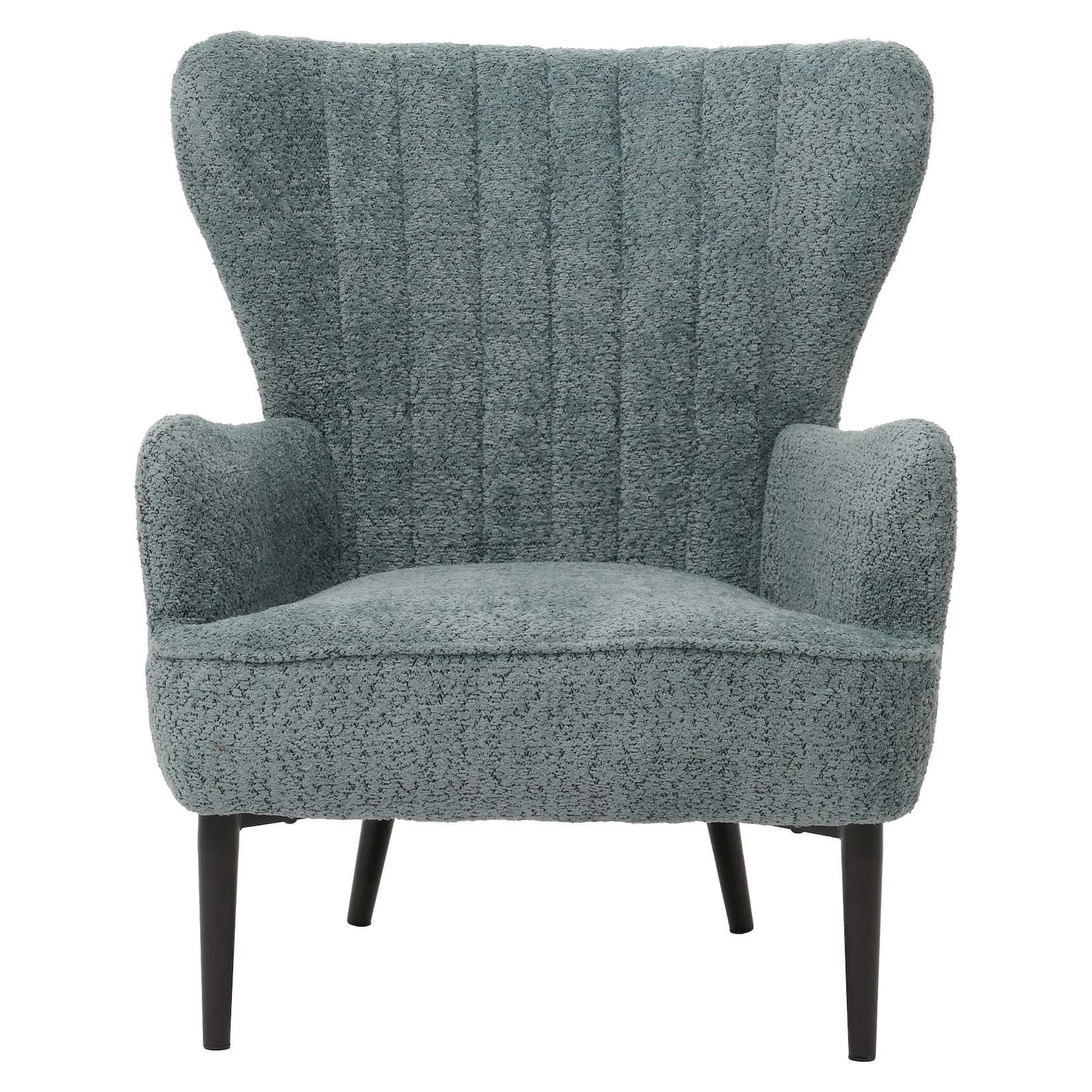 Lounge-Sessel MCW-K37 Retro Vintage Chenille Blau-Grün