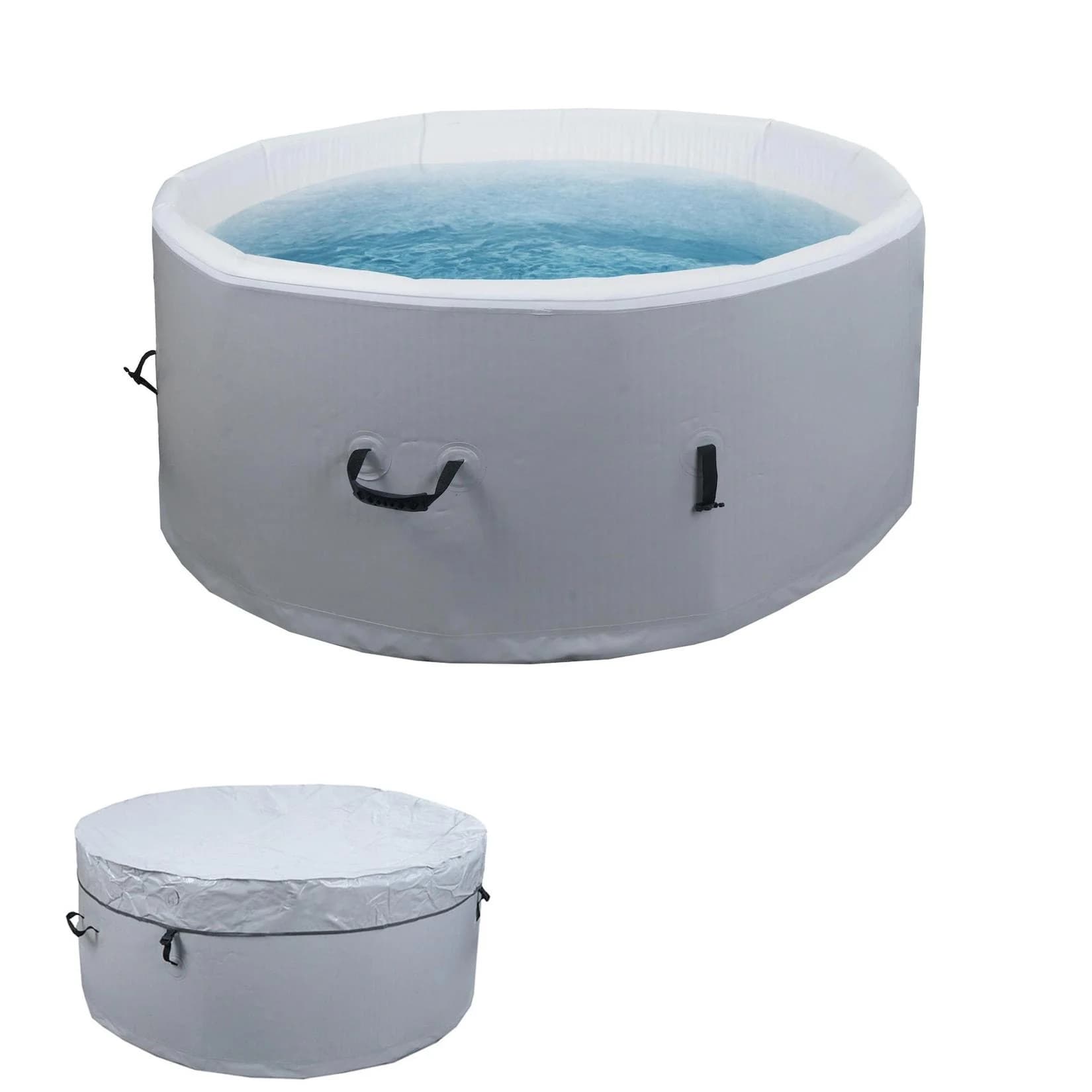 MCW-N97 aufblasbarer Whirlpool 4 Personen rund grau-weiß