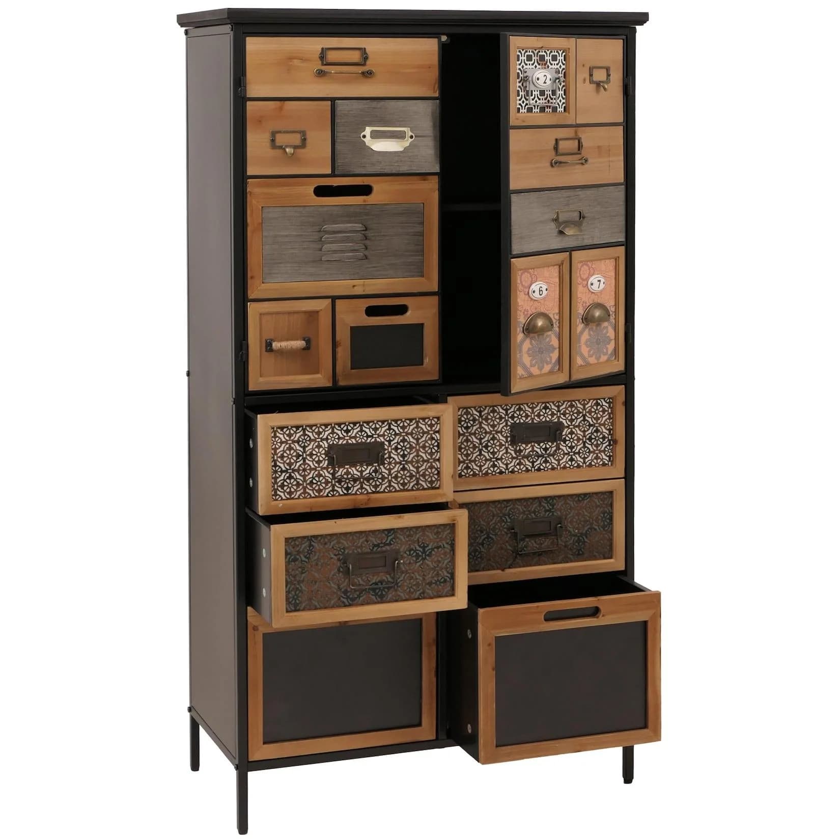 Apothekerkommode MCW-O80, Schrank Highboard Schubladen, Vintage Shabby-Look