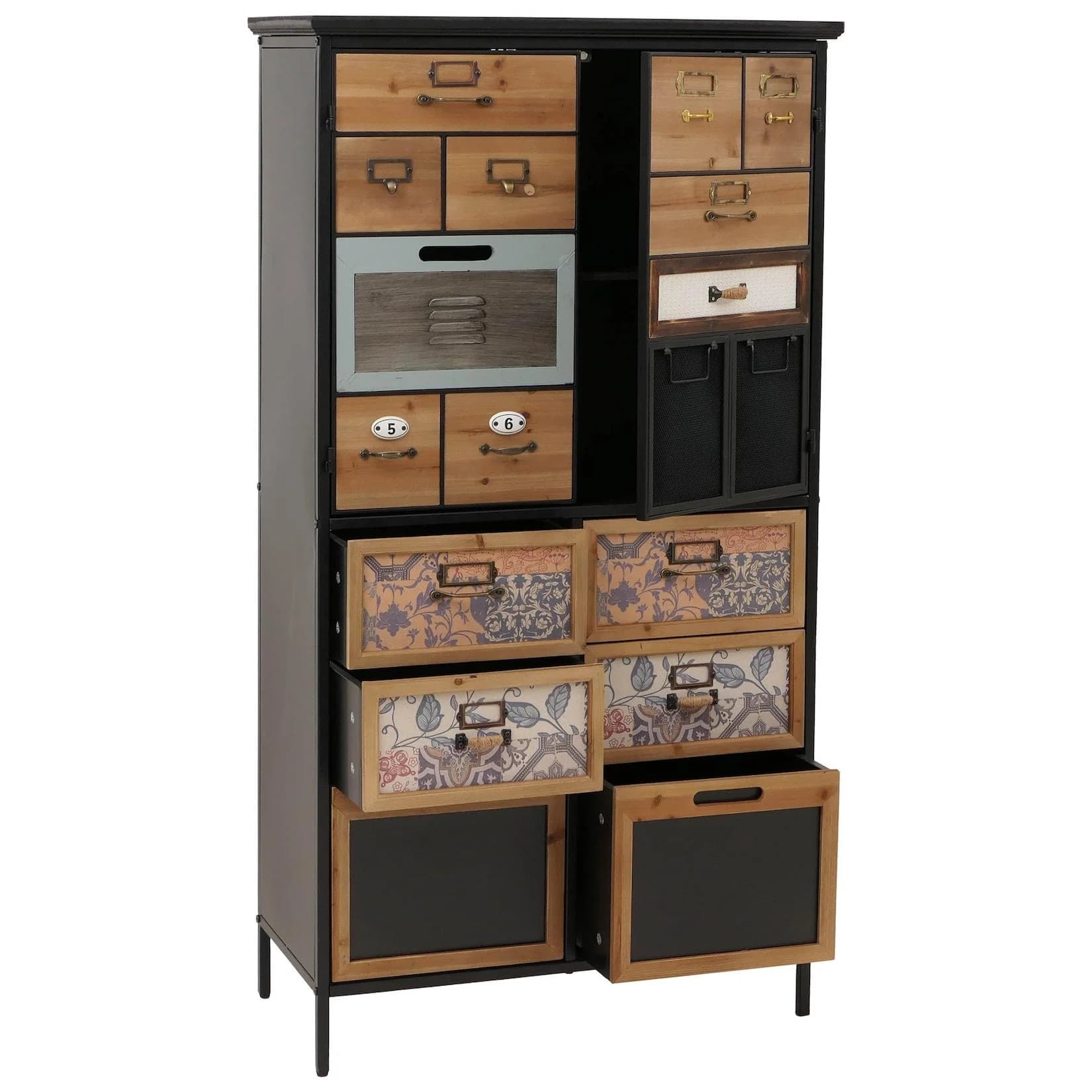 Apothekerkommode MCW-O80, Schrank Highboard Schubladen, Vintage Shabby-Look