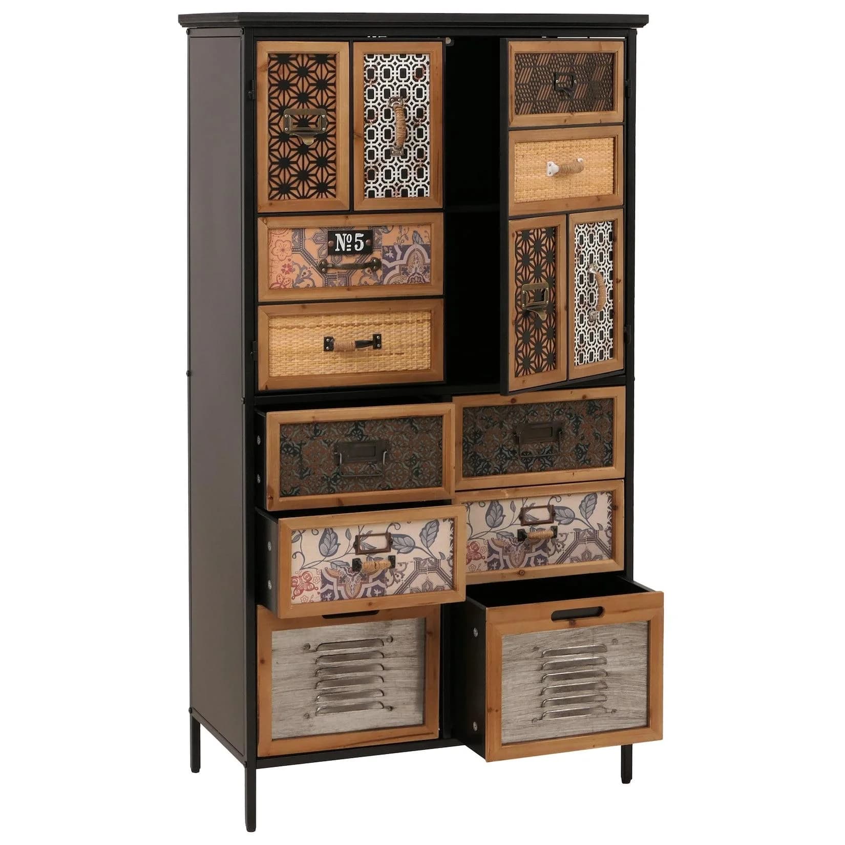 Apothekerkommode MCW-O80 Vintage Shabby-Look 136x73x35cm