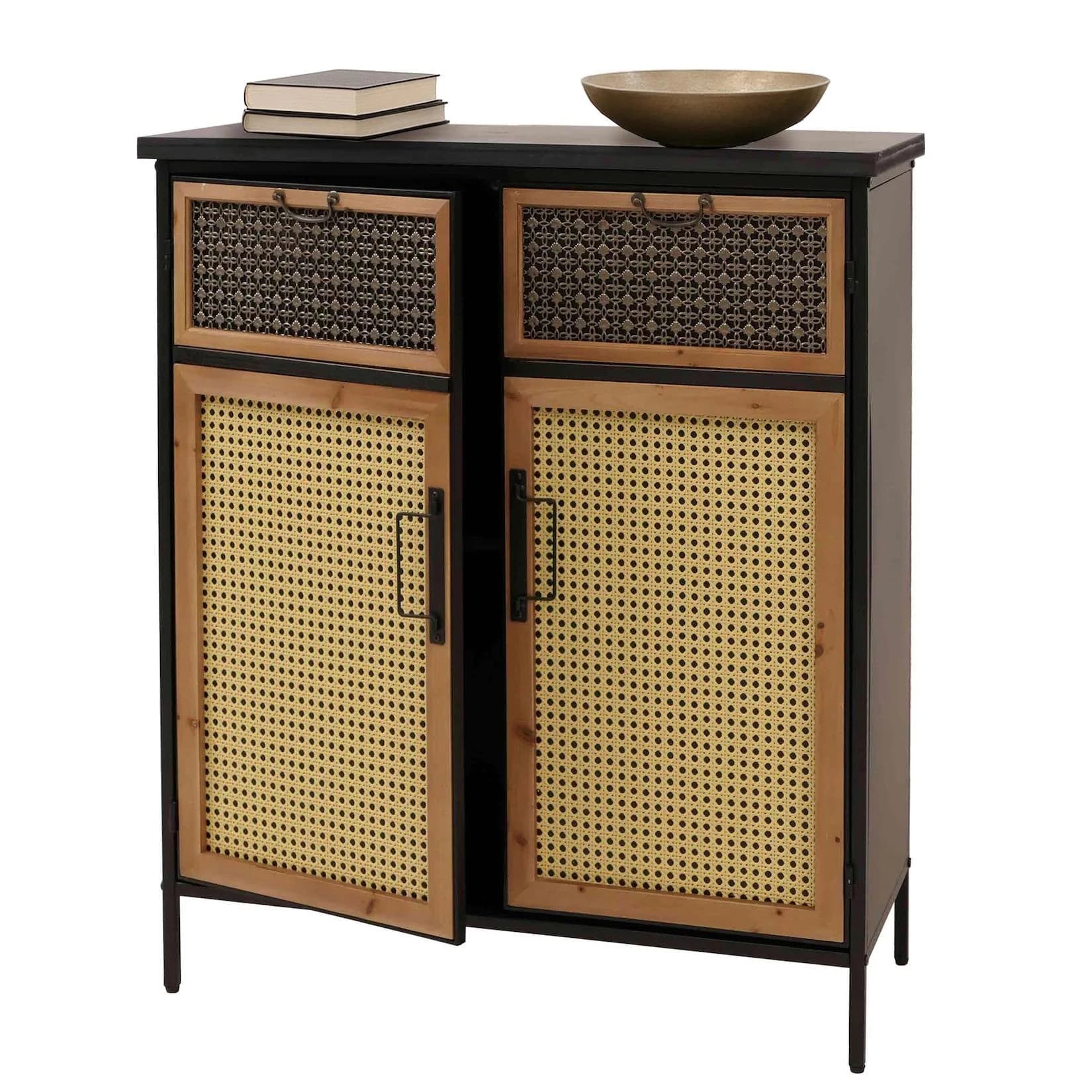 Apothekerkommode MCW-O79, Schrank Highboard Staufächer, Vintage Shabby-Look
