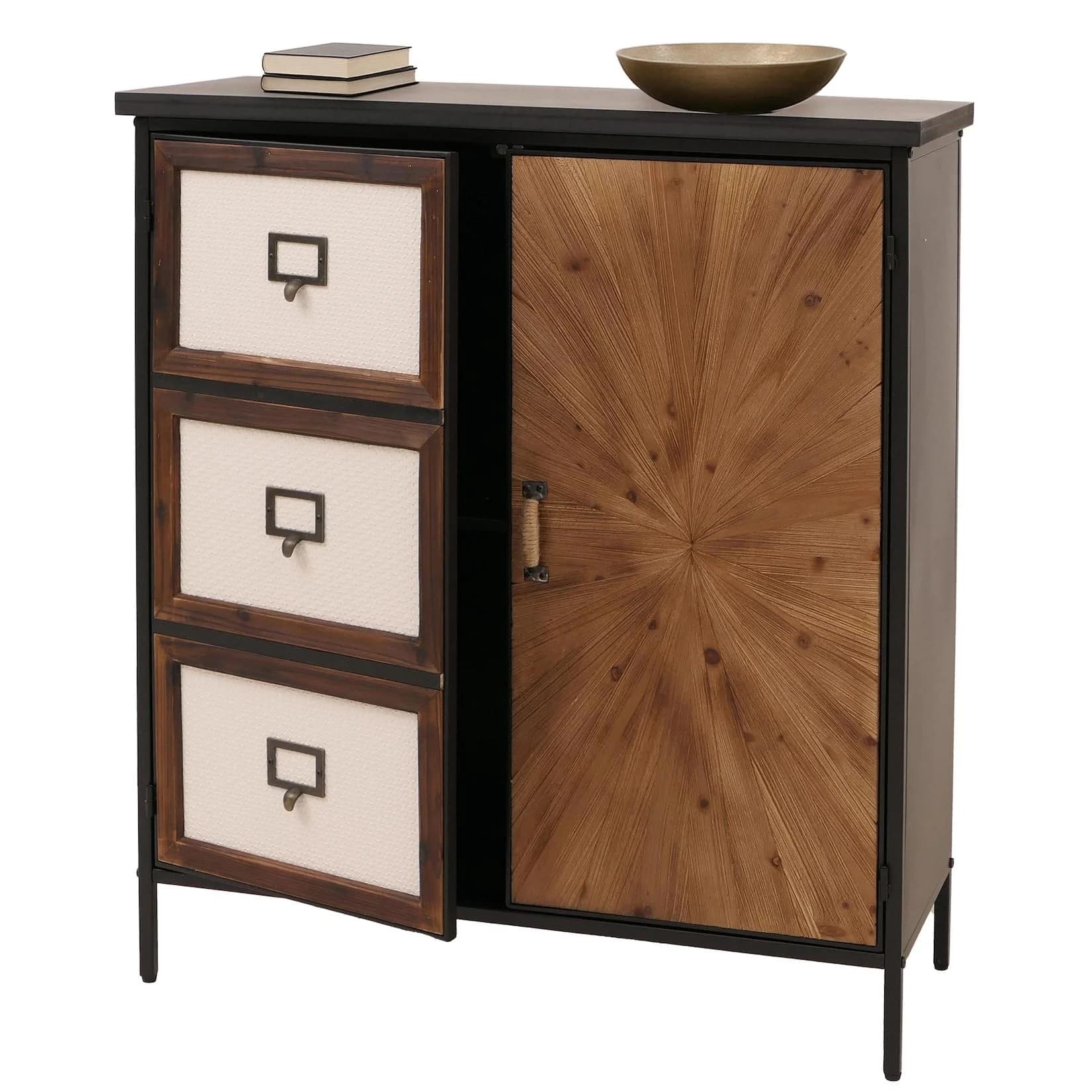 Apothekerkommode MCW-O79, Highboard mit Staufächern, Vintage Shabby-Look