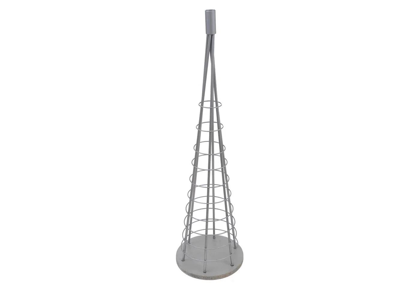 MCW Dekobaum Silber Metall & Holz Nadelfrei