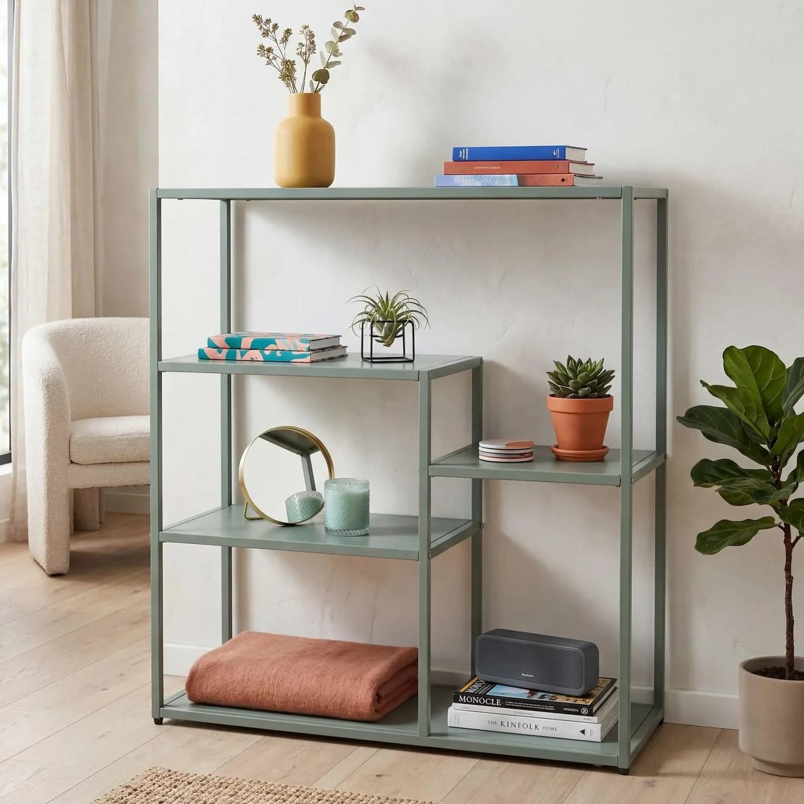 MCW Industrial Wohnregal Mintgrün Metall