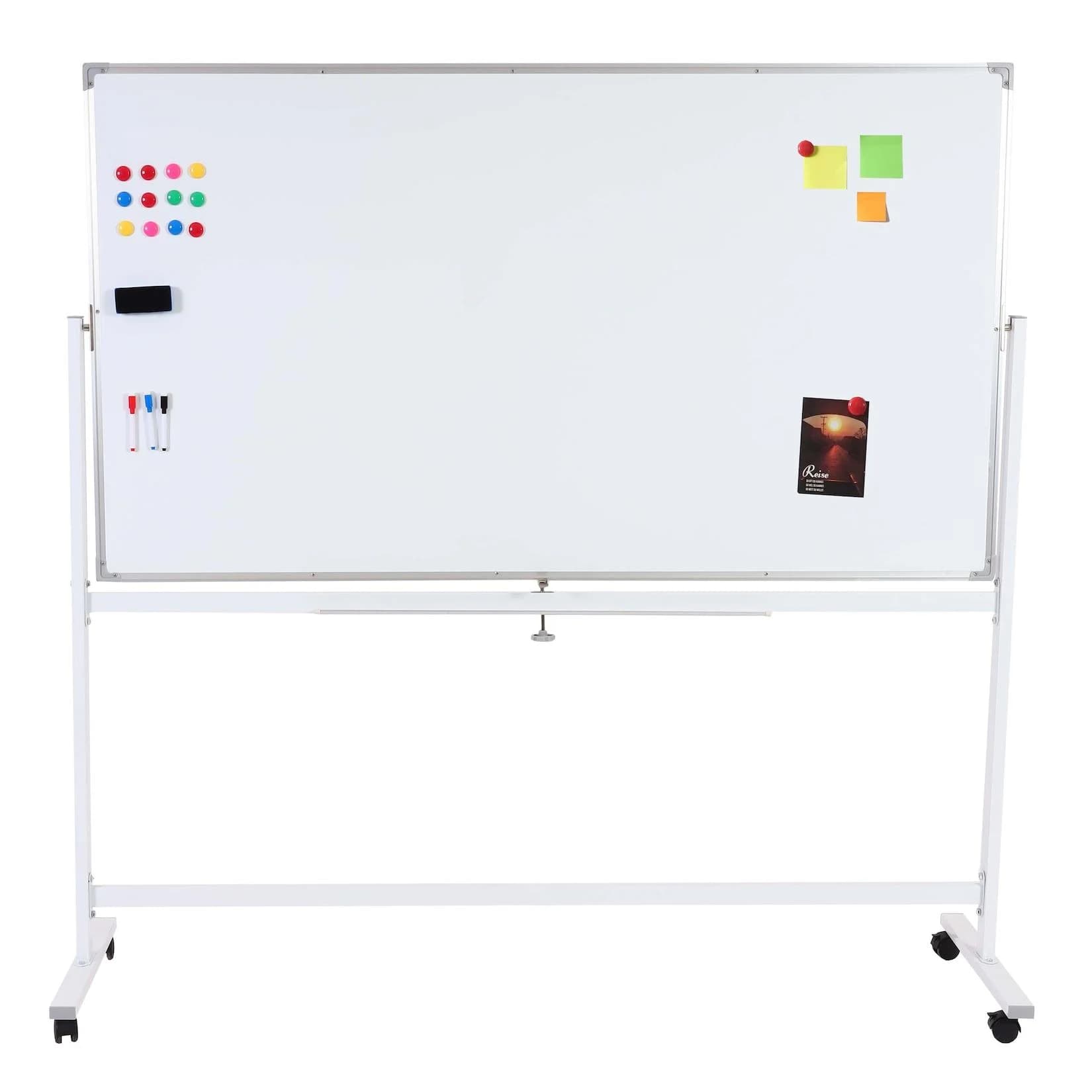 Whiteboard MCW-C85 Magnettafel Memoboard Pinnwand Mobil Rollbar