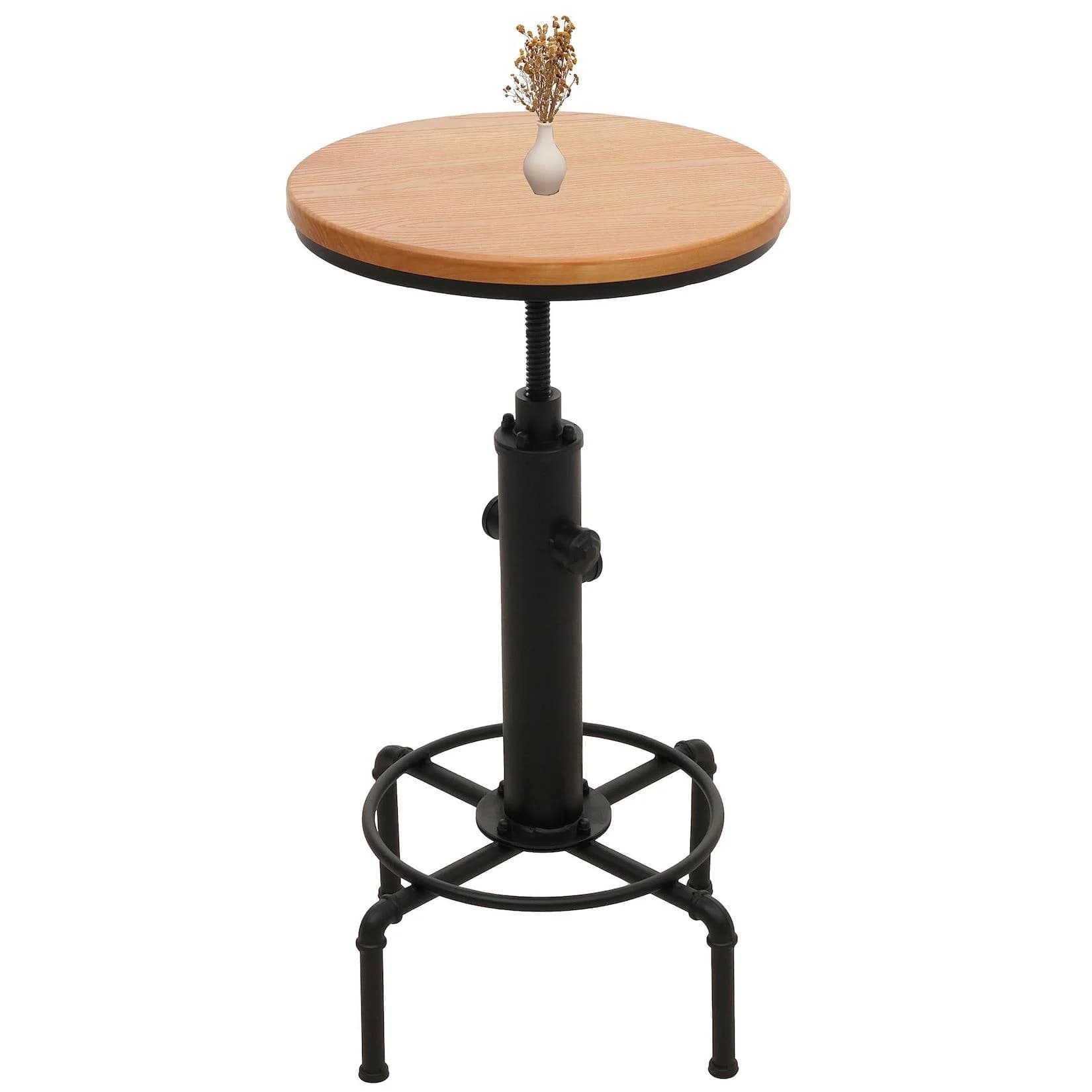 Bartisch MCW-N23 Industrial Eisen Massiv-Holz höhenverstellbar