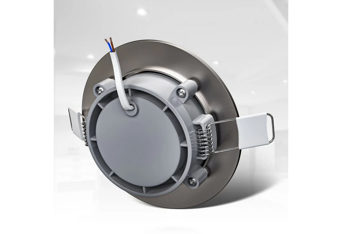 B.K.LICHT LED Einbauleuchte 3er Set Bad Einbaustrahler Dimmbar IP44 Silber