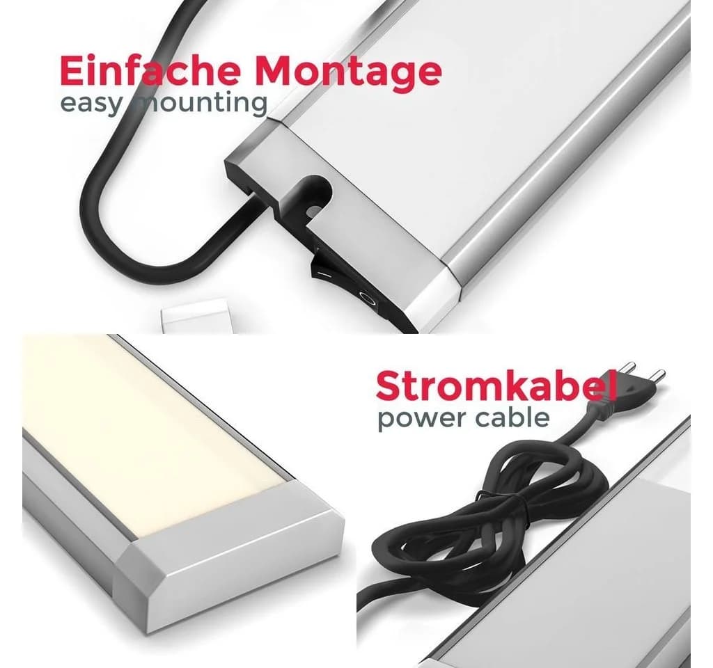 B.K.Licht LED Unterbauleuchte 575mm Silber Modern