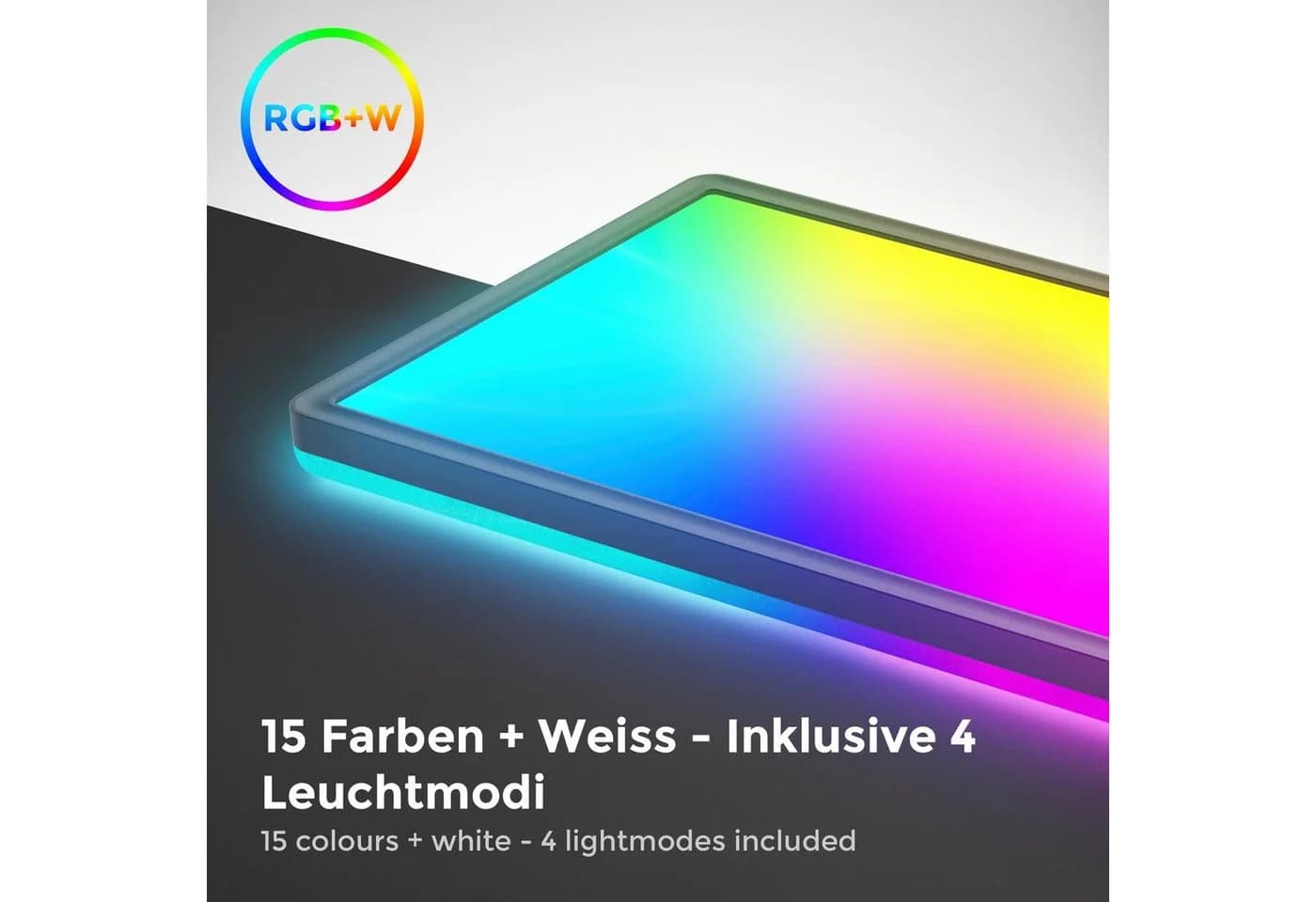 B.K.Licht LED Deckenleuchte BK_PL1555 Schwarz RGBW Dimmbar