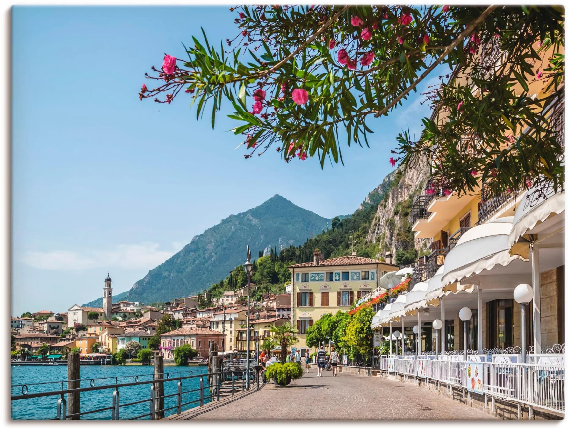 ARTLAND Wandbild "Gardasee Limone sul Garda I" Bunt Leinwandbild