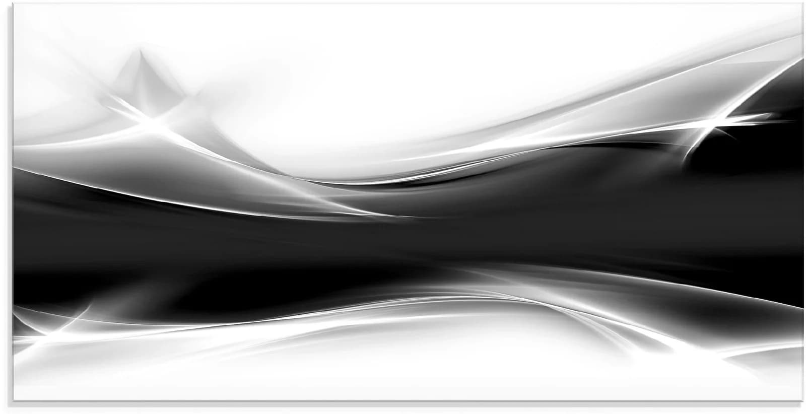 ARTLAND Glasbild Kreatives Element Schwarz